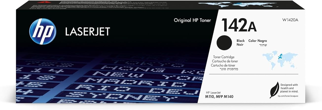 HP 142A W1420A - Cartuccia Toner Originale HP da 950 Pagine, Compatibile con le Stampanti HP LaserJet M110, MFP M140, Nero (SCATOLA ROVINATA)