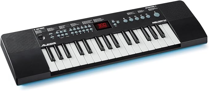 Alesis Melody 32 – Pianola Per Scuola Media Tastiera Musicale a 32 tasti con casse integrate, 300 suoni, 40 brani dimostrativi e connettività USB-MIDI USATA