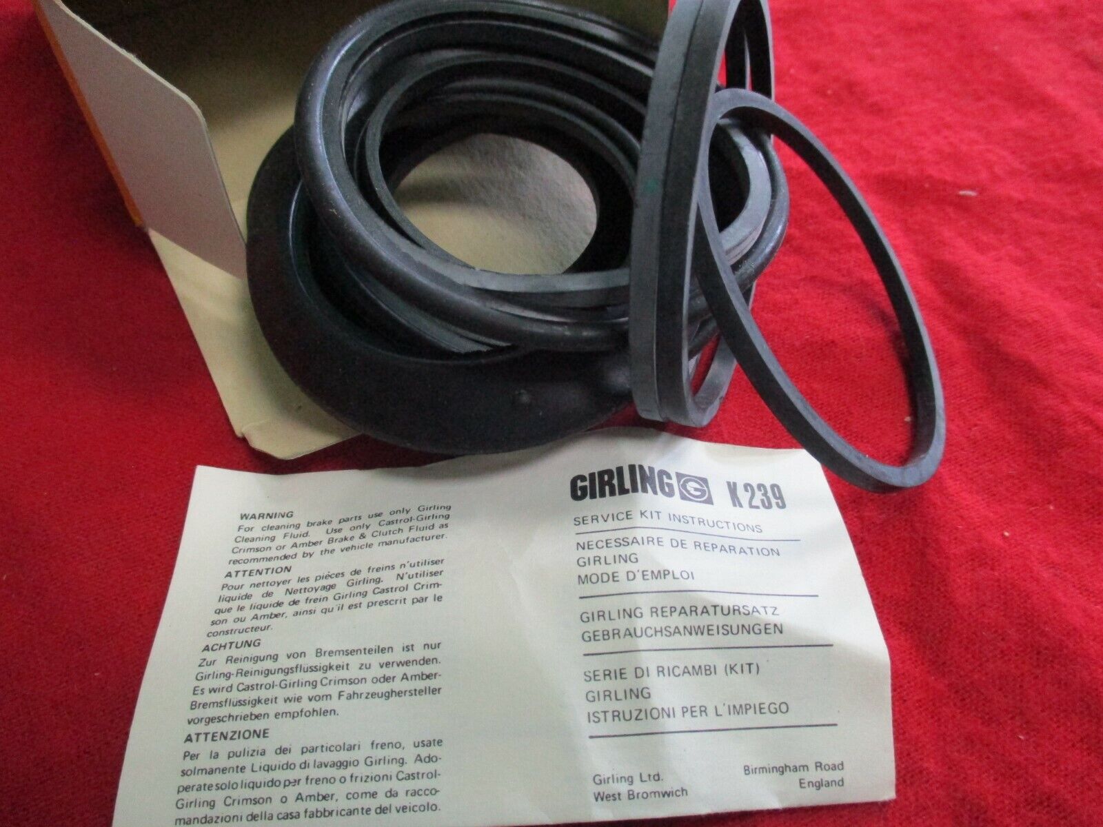 Girling SP2565 Jaguar front caliper kit for 420, 4.2 MKX,420G