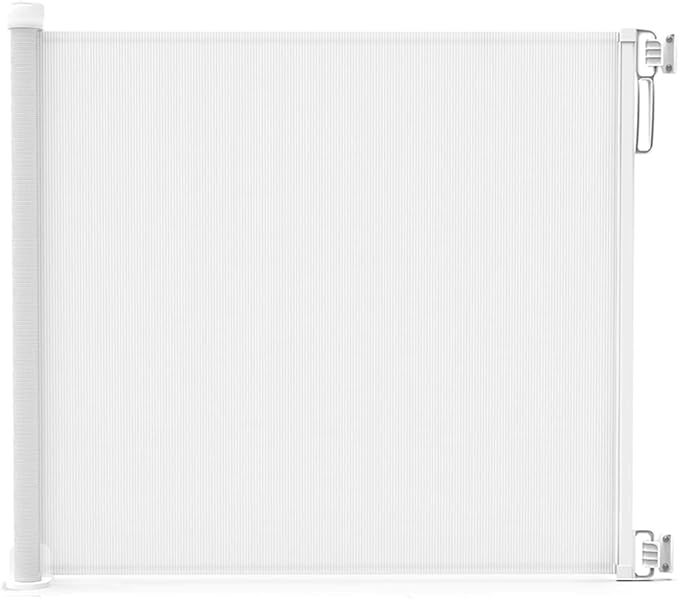 VOUNOT Cancelletto per Bambini Estensibile, 0-180 cm Cancello Barriera Sicurezza Griglia Espandibile per Porte, Scale e Corridoi, Uso Interni ed Esterni, Bianco