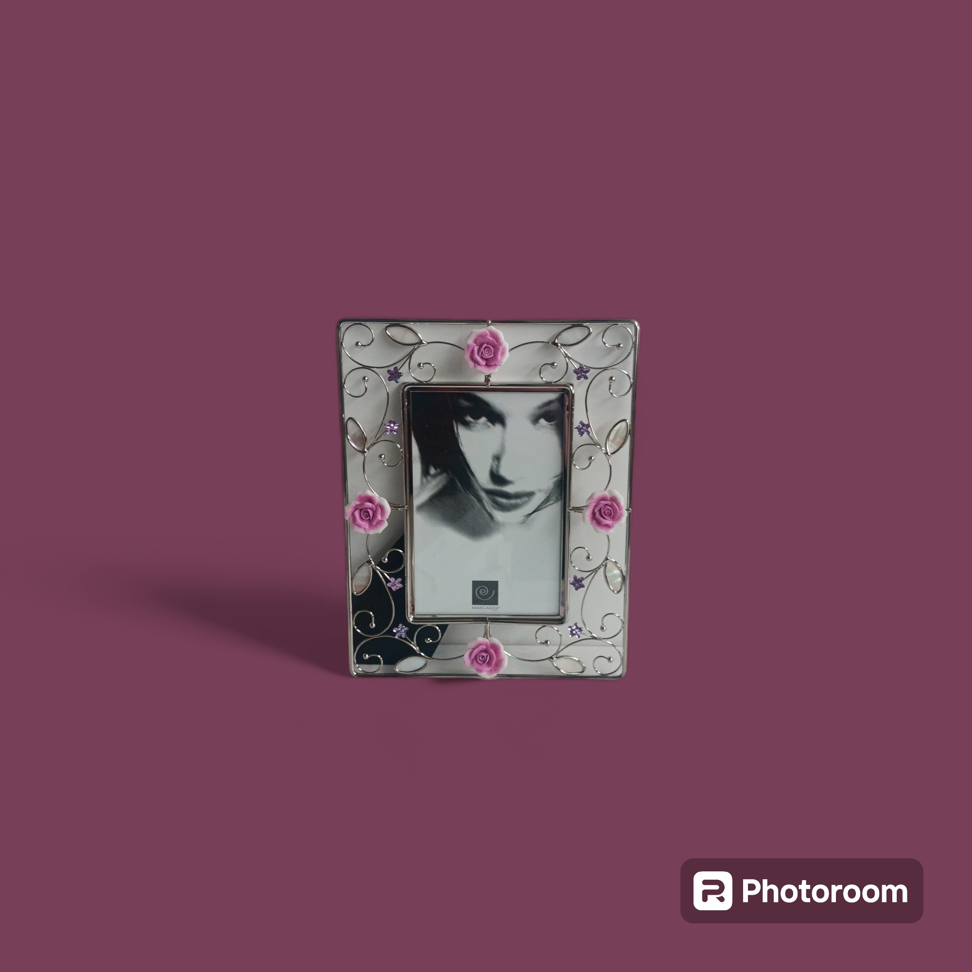 cornice quadro mascagni acciaio rose 23.5x18cm