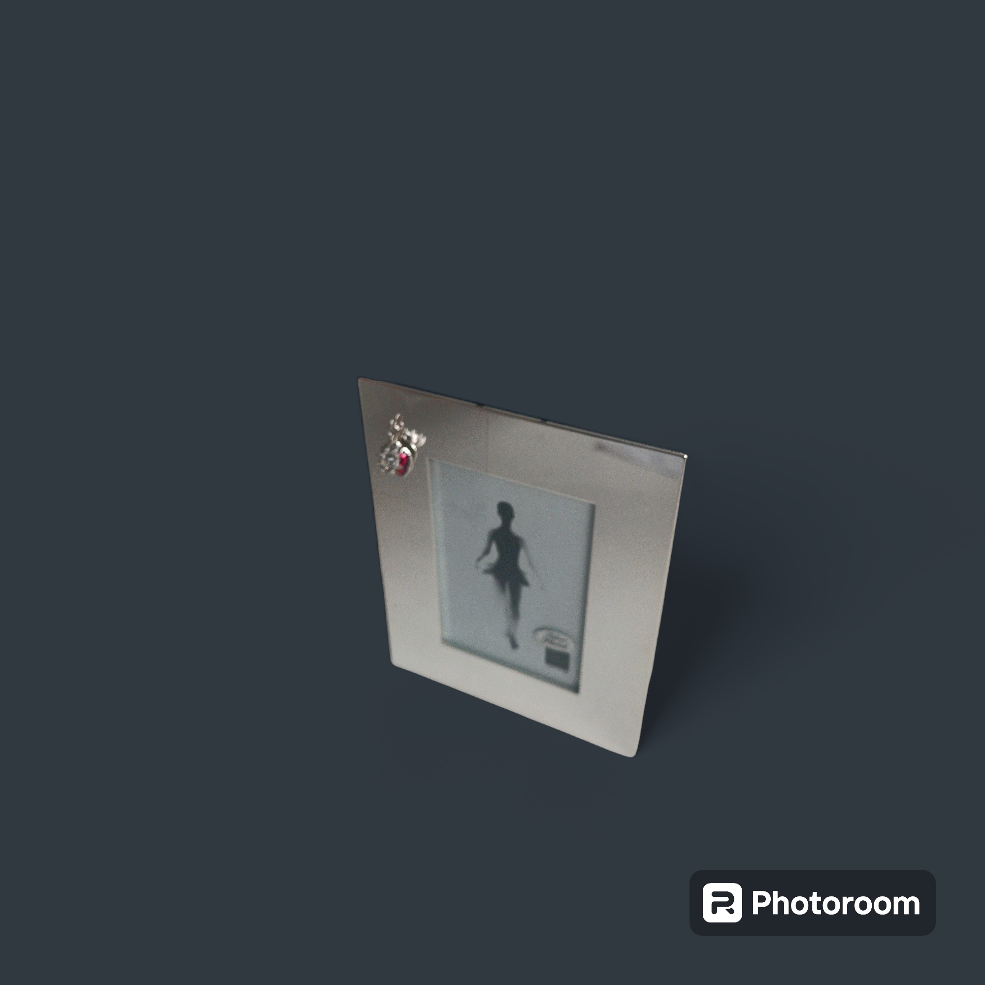 cornice quadro mascagni acciaio ciondolo cuore 11.5x9cm