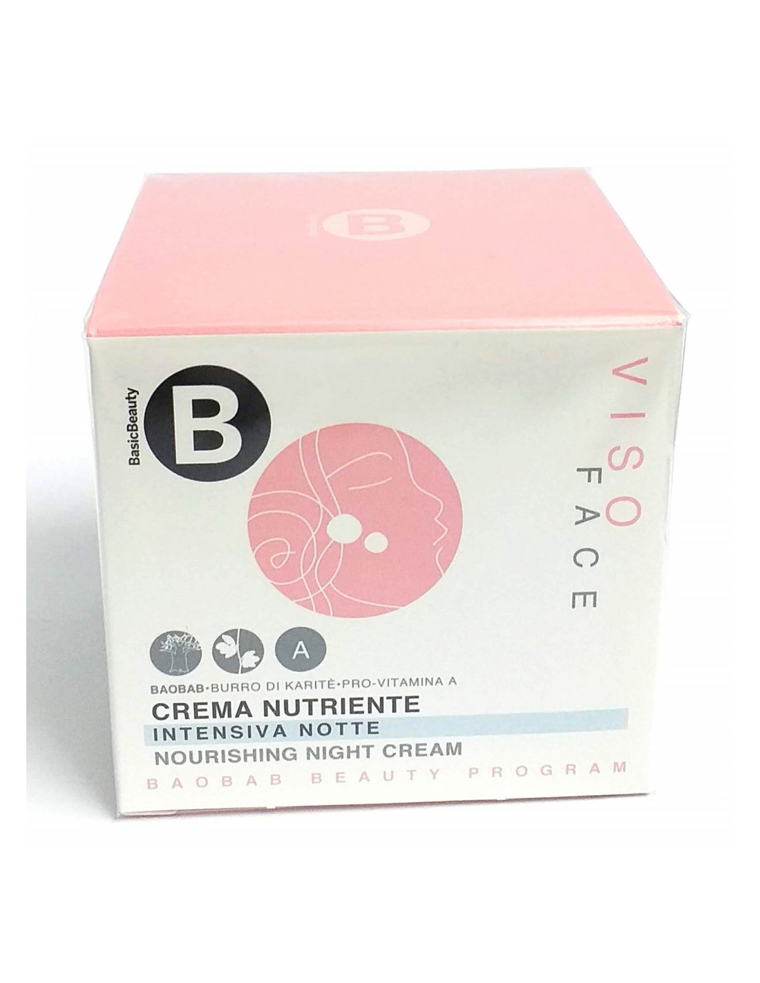 basic beauty crema nutriente viso antirughe intensiva notte baobab beaty program 50ml