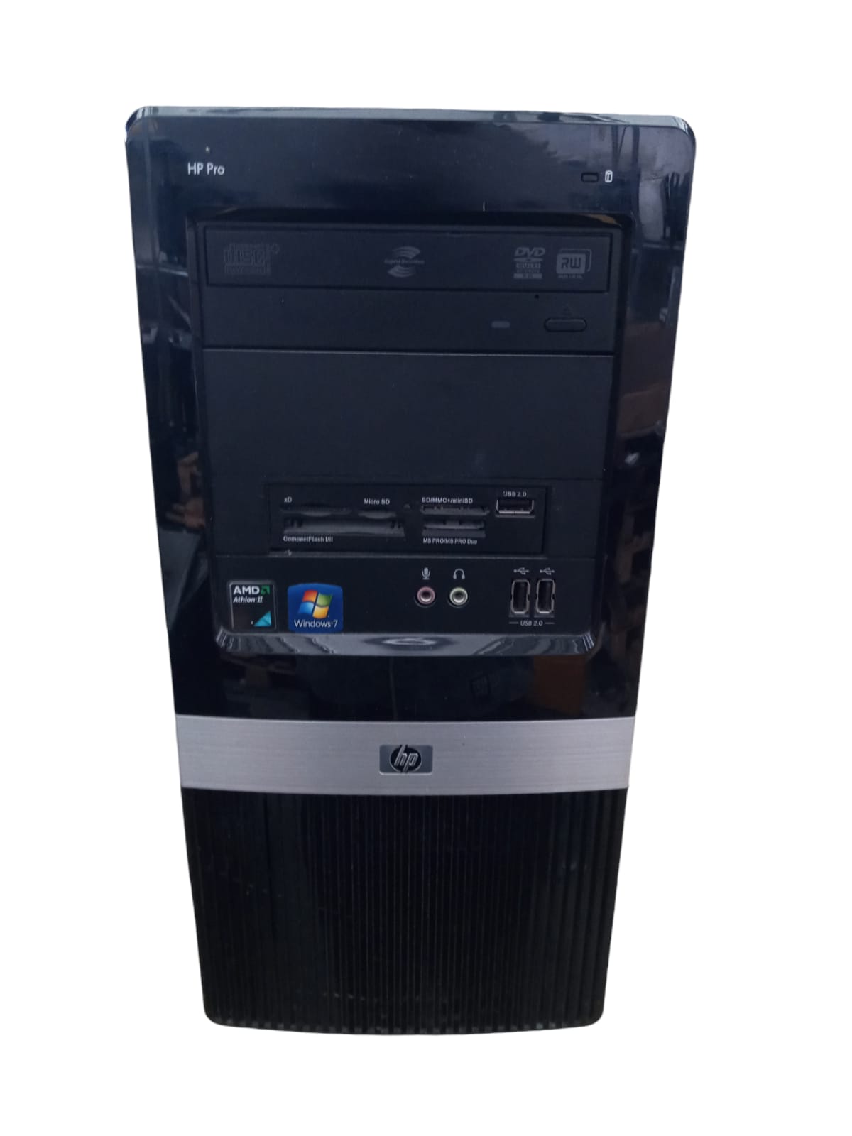 HP Pro 3125 MT AMD Athlon II X2 250 4 GB 128 GB AMD Radeon HD 3000 Windows 10 Mini Tower PC Nero (il prodotto potrebbe presentare dei graffi o piccoli segi d'usura)