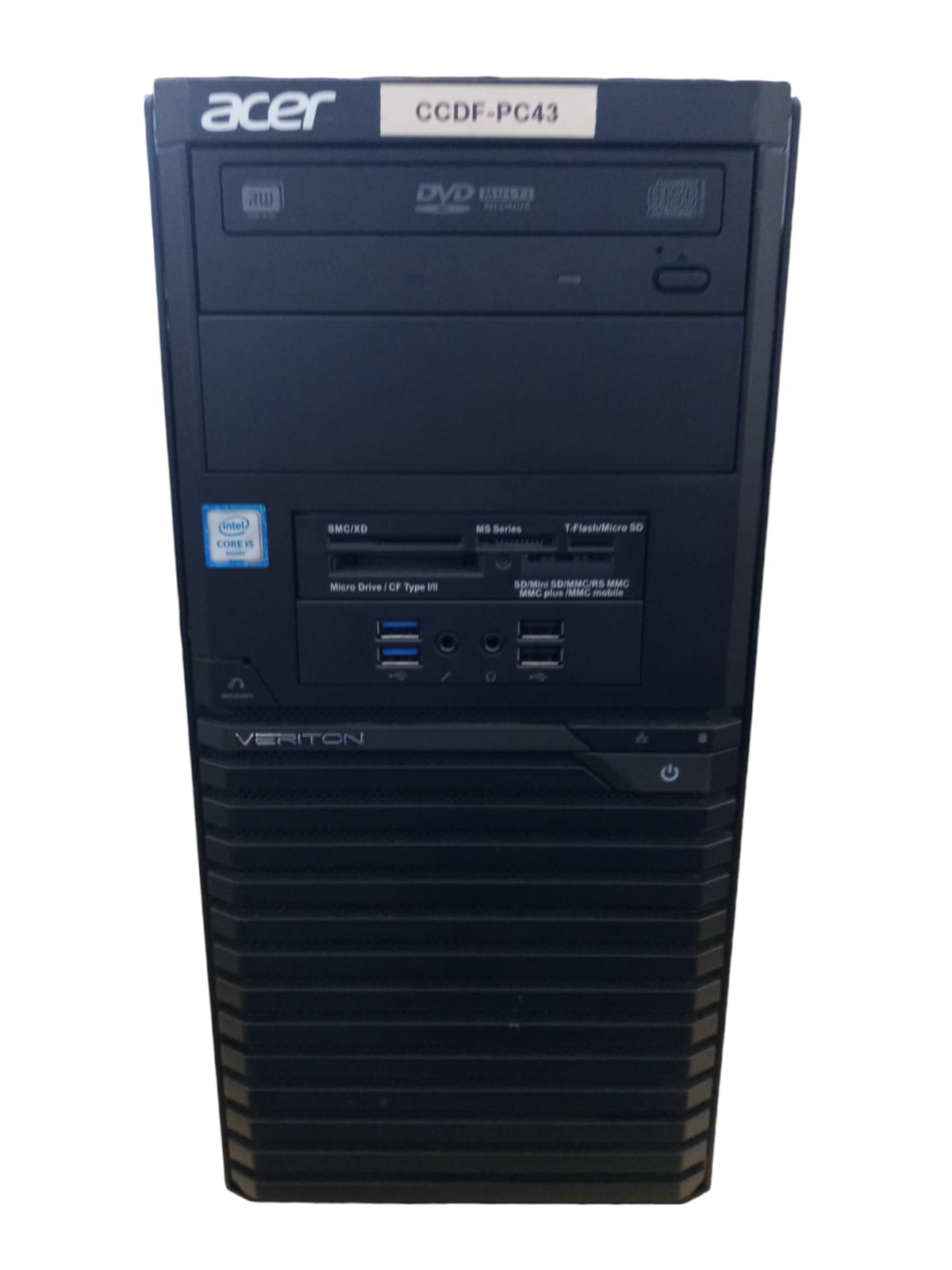 Acer Veriton intel I5 6400, 6 usb2, 2 usb3, dvi+vga+lettore schede 8GB RAM DDR 4 128GB SSD,  DVD+RW RICONDIZIONATO