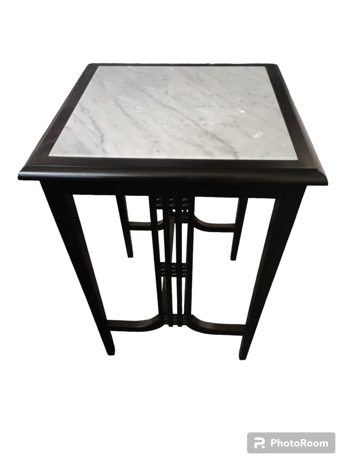 tavolino caffe venghe con ripiano in marmo 50x50x71