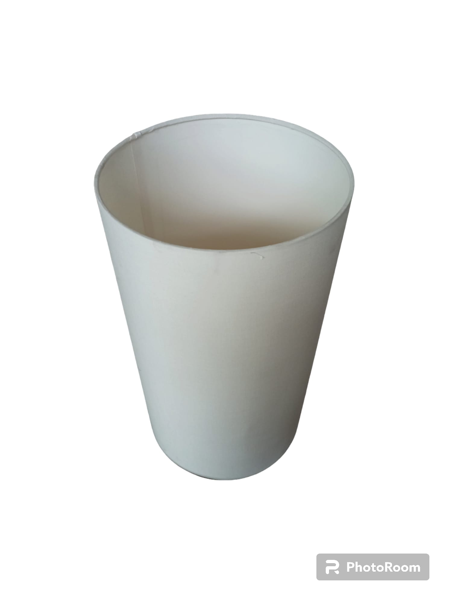 paralume abat-jour in stoffa color panna diametro 25 x 45h