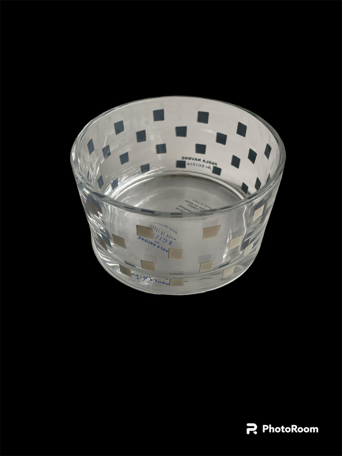 ciotola bowl piccola small grey silver quadrotto