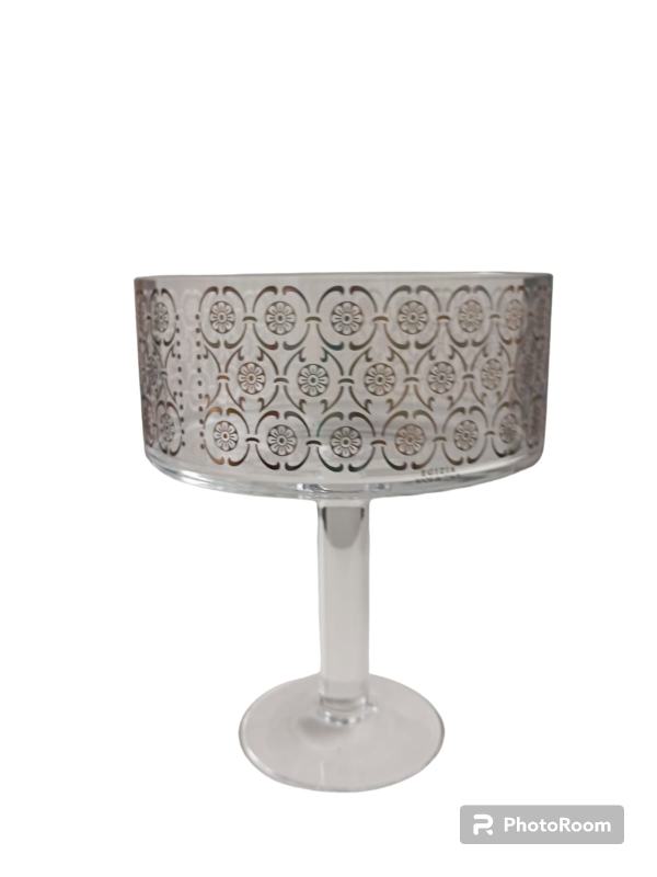 alzata cilindrica diametro 18cm white roses linea egizia filo d'oro