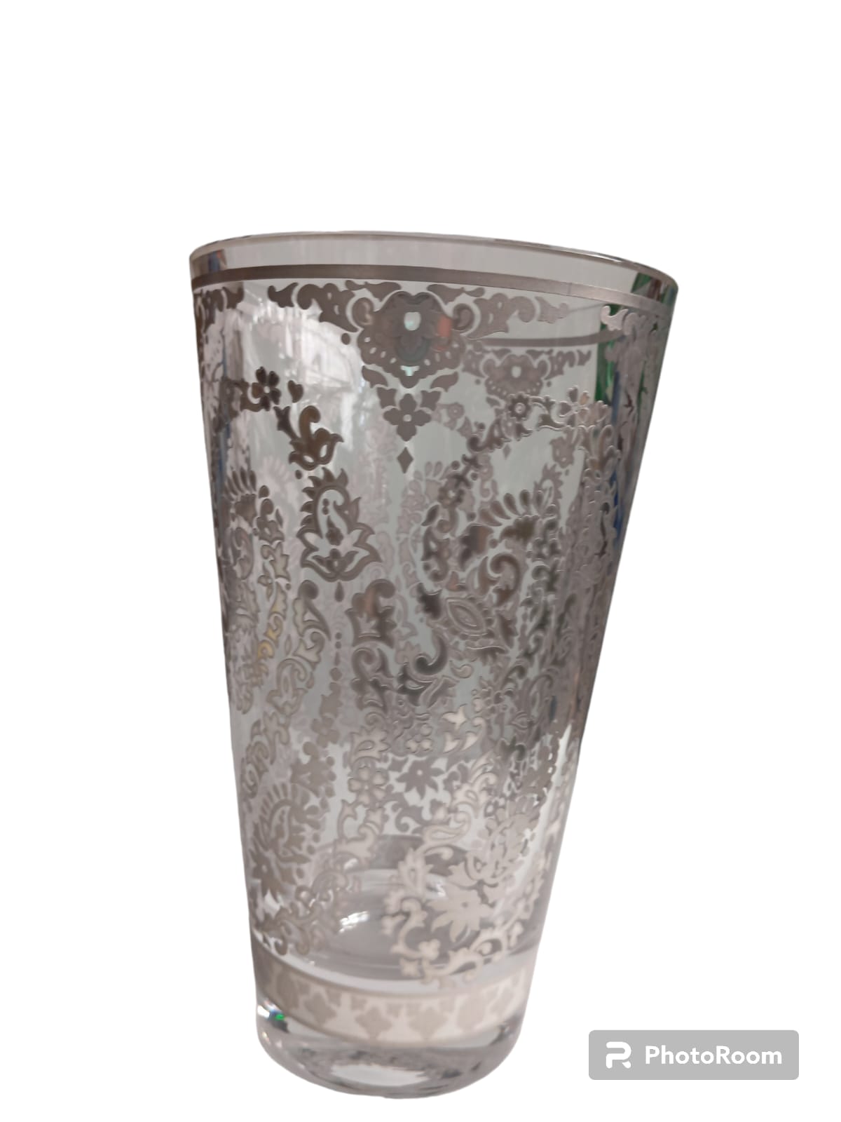 vaso vetro guell h25 a.berrus linea egizia filo d'oro