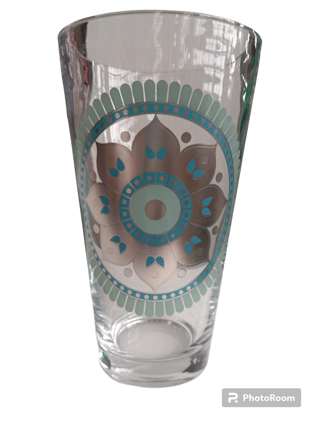 vaso guell h30 mosaico argento e turchese line egizia filo d'oro