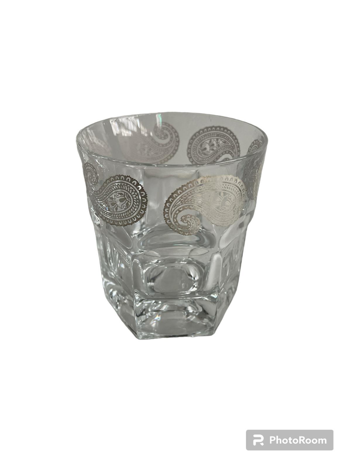 bicchieri box 6 whisky glasses samarah linea egizia filo d'oro