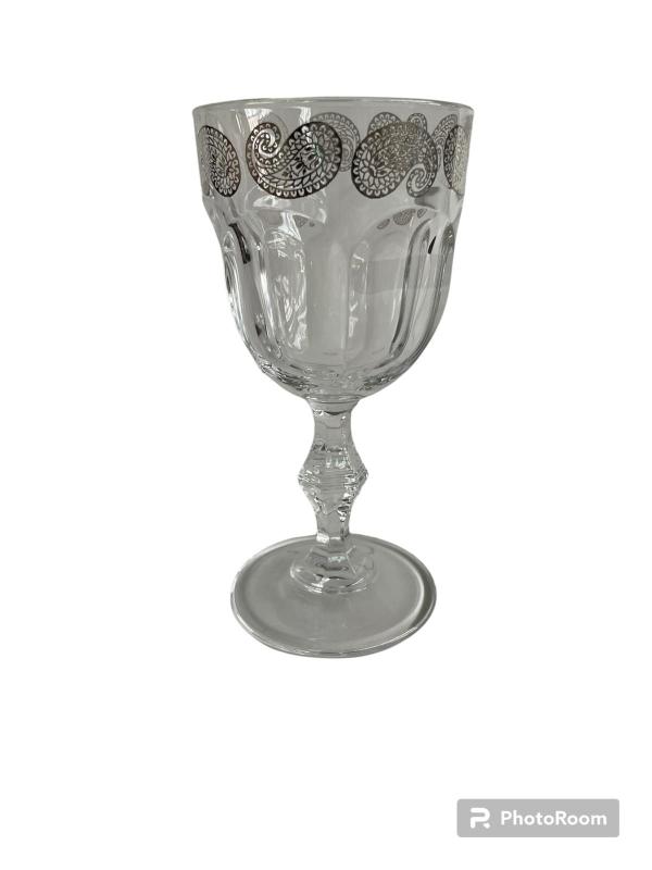 bicchieri vino box 6 wine stem samarah silver linea egizia filo d'oro