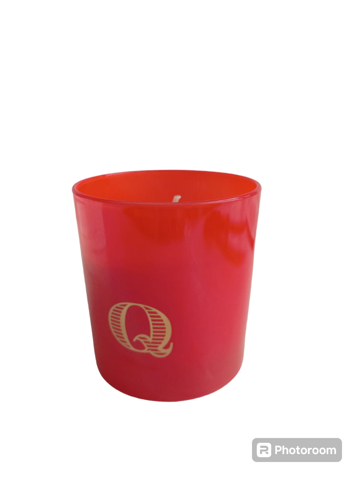 candela bougie mini rossa alfabeto Q d8.5 h9.5cm linea egizia