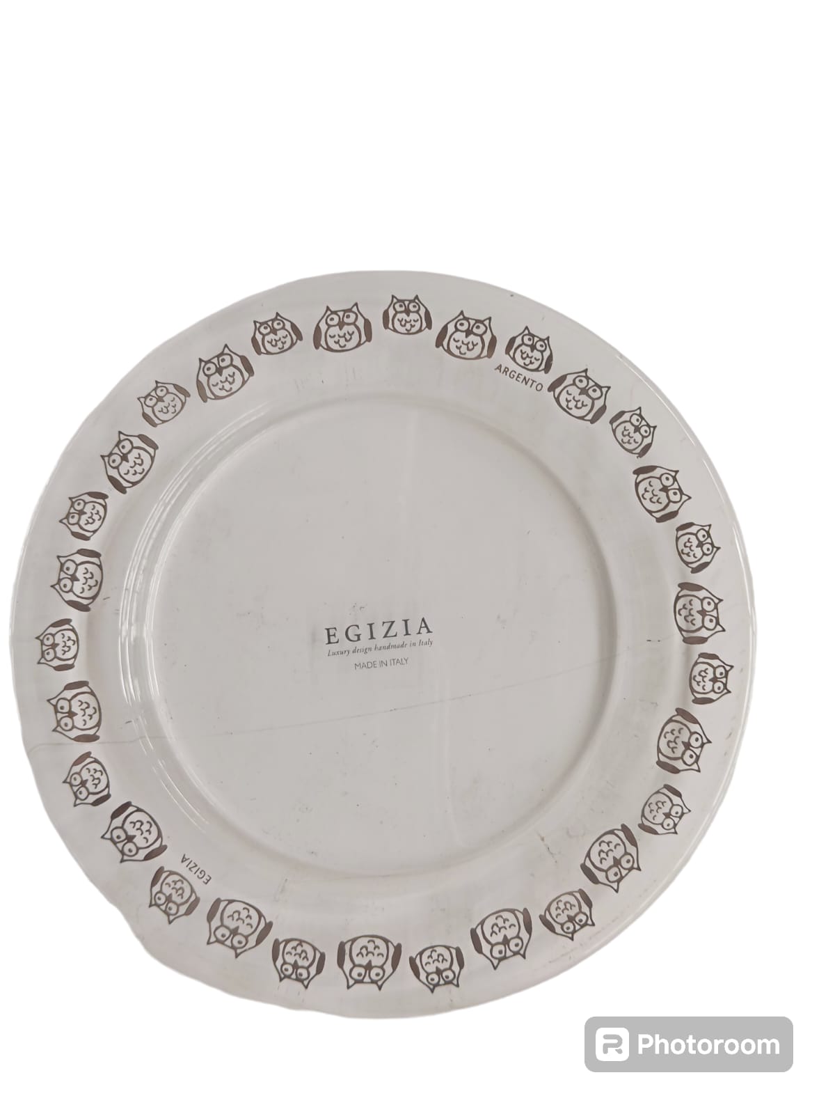 mini piattino d13 demetra gufo linea egizia filo d'oro