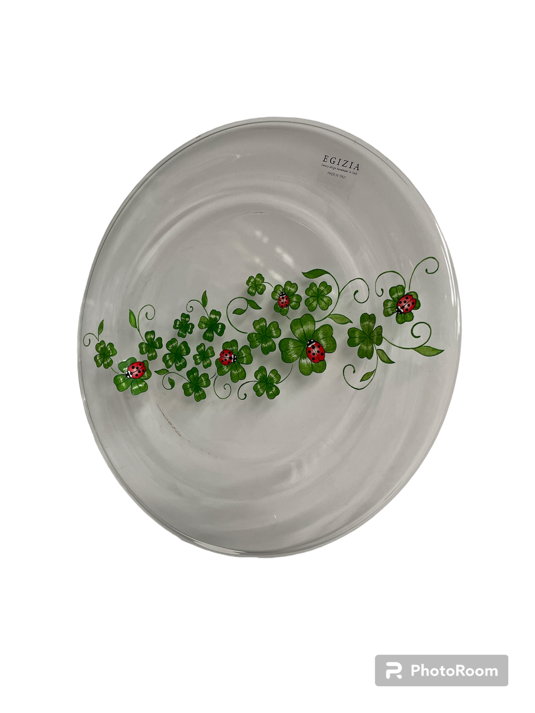 piattino dolce quadrifoglio coccinella d22 linea egizia