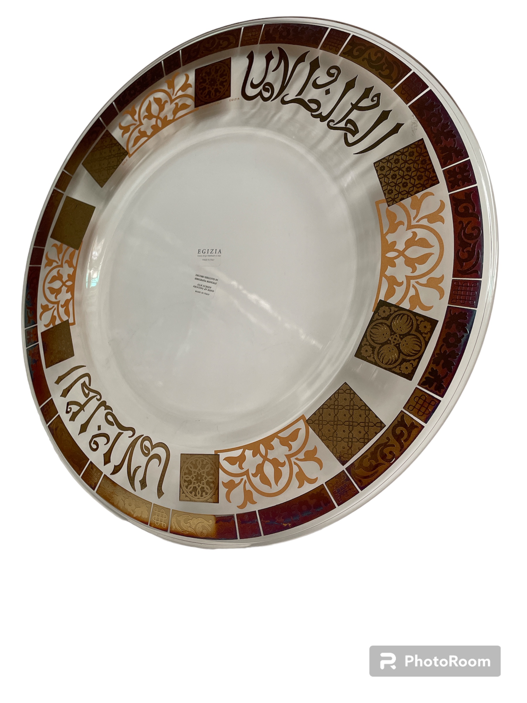 sottopiatto a.berrus d35 linea egizia filo d'oro