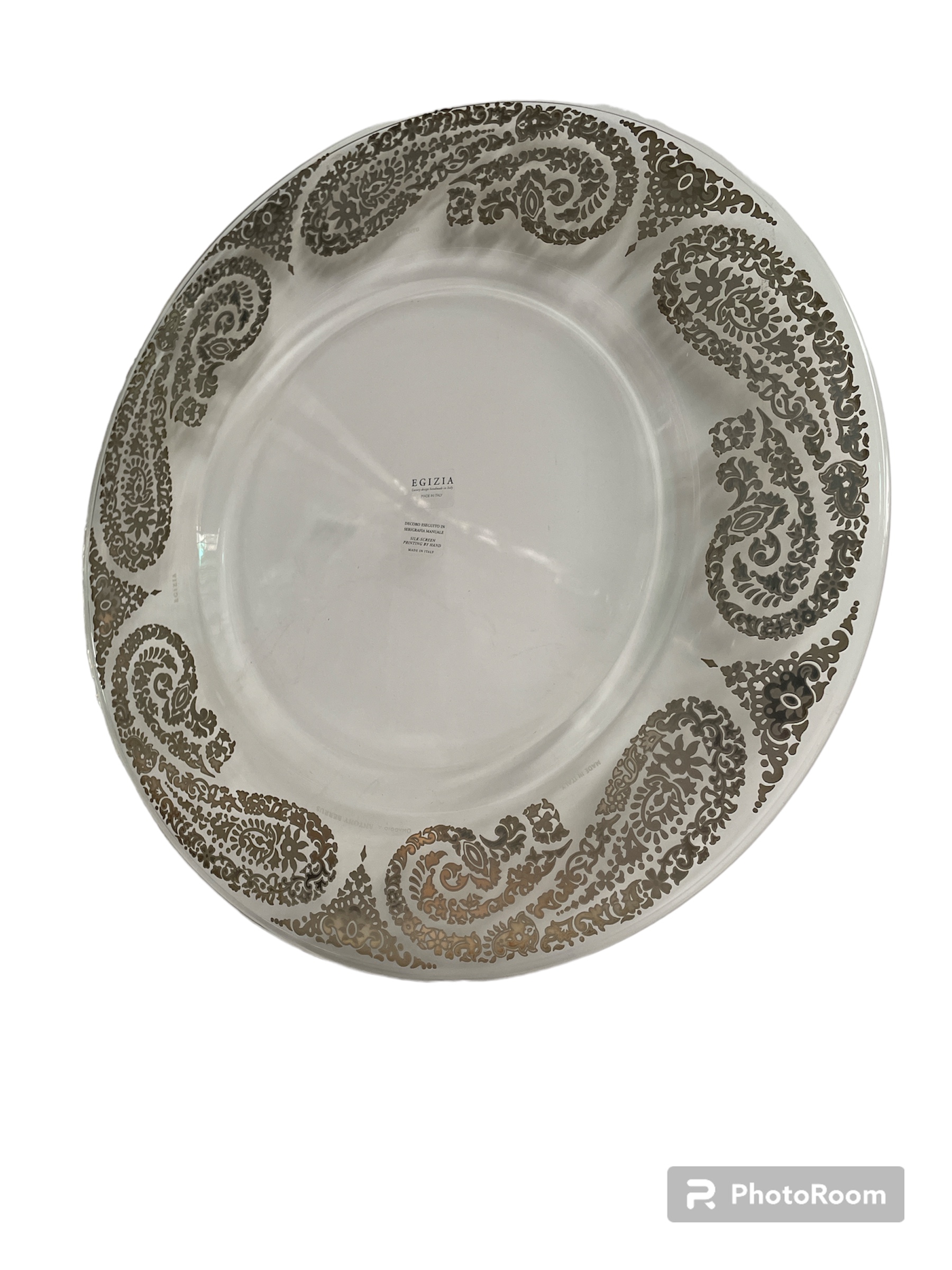 piatto foglie salad plate bamboo leaves d22 linea egizia