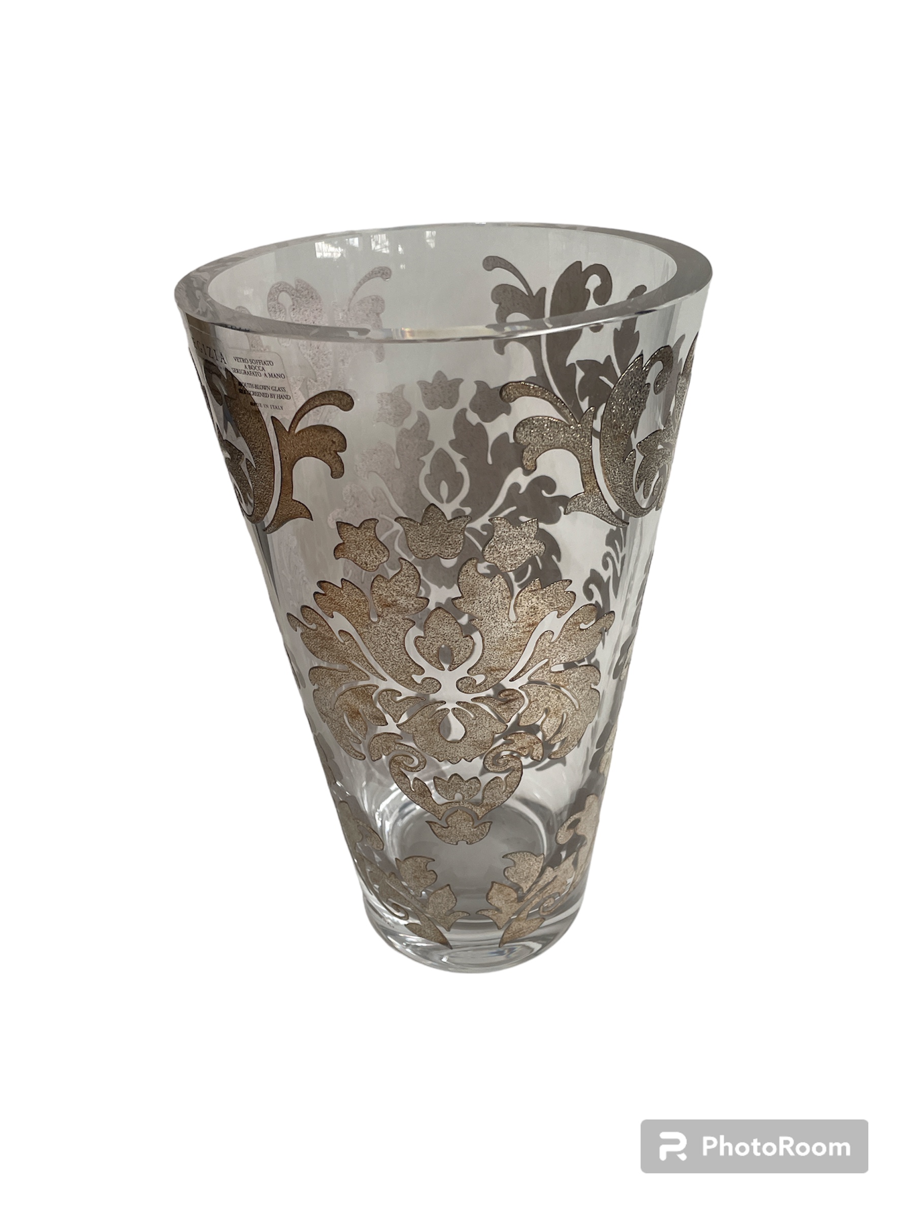 vaso conico jardins trianon d12 h25 linea egizia filo d'oro