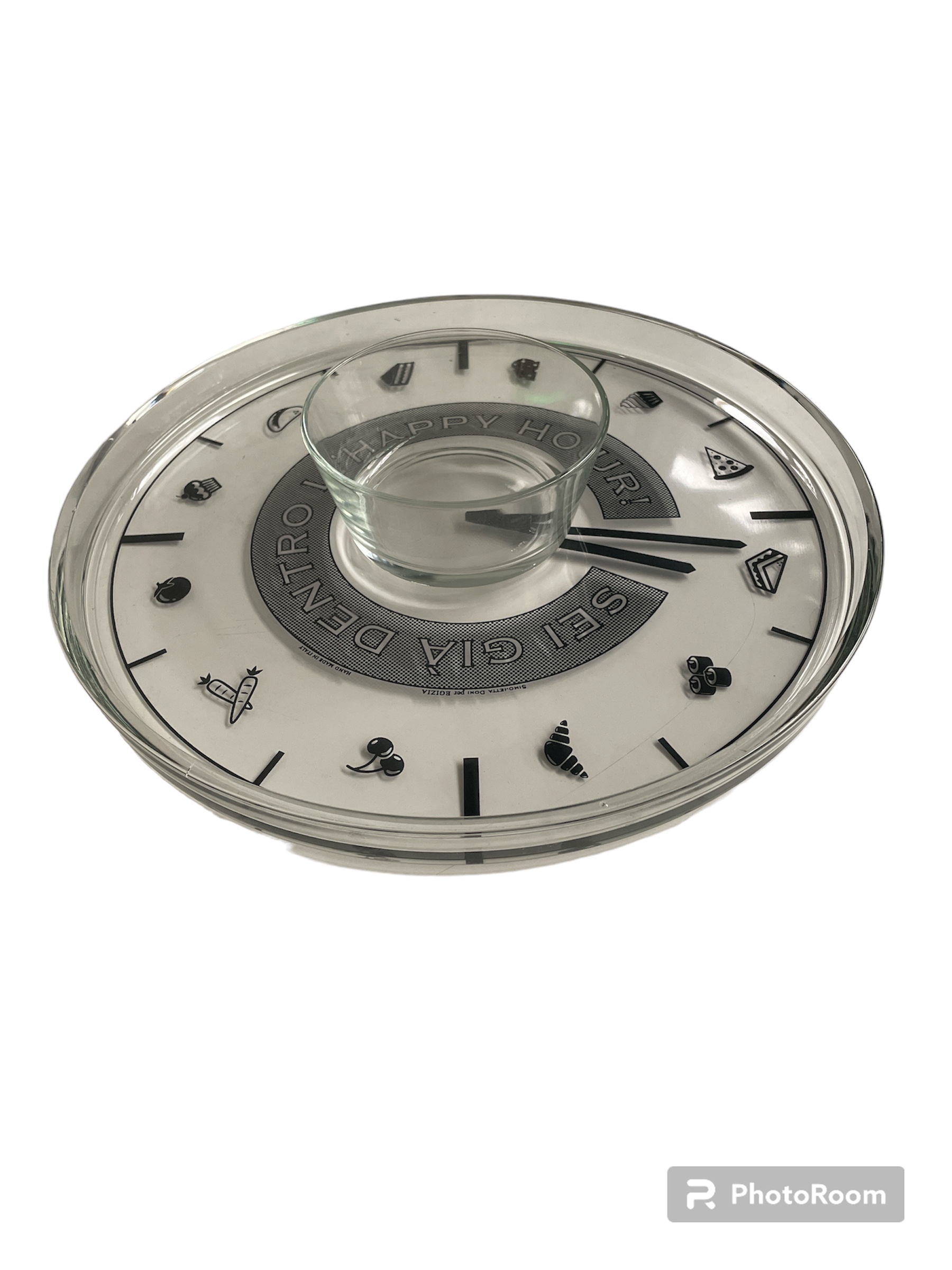 piatto chip'n'dip happy hour - ns c/ciotola d32 inea egizia