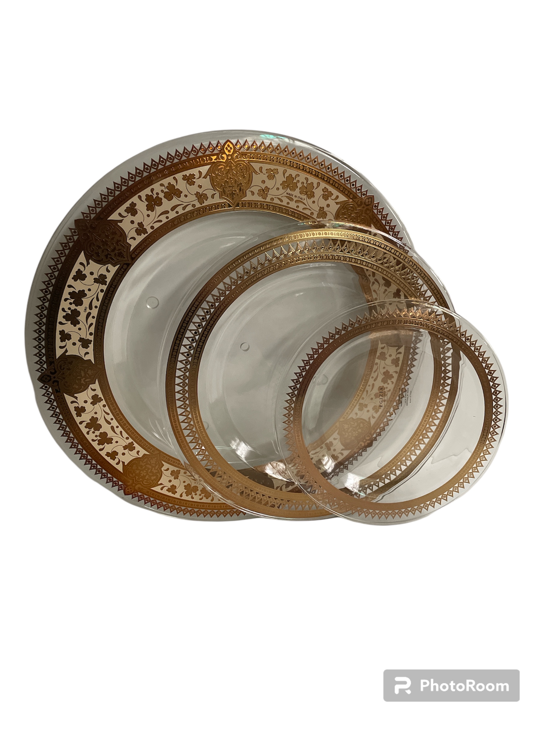 3 piatti a livello etagere 3 levels dune gold senza supporti cake stands d35 d28 d22 inea egizia