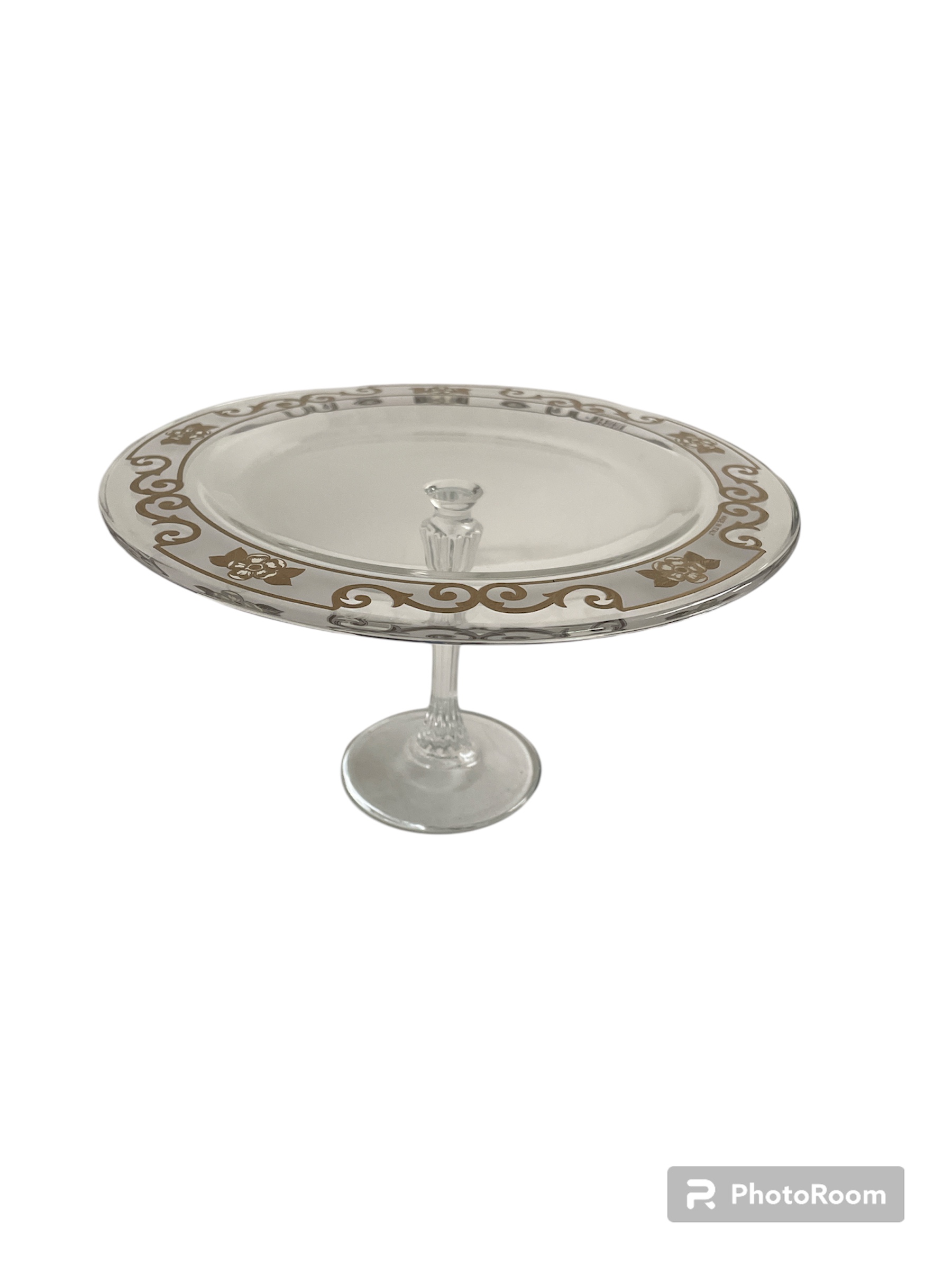 alzatina footed small cake plate d22 dolcevita linea egizia filo d'oro