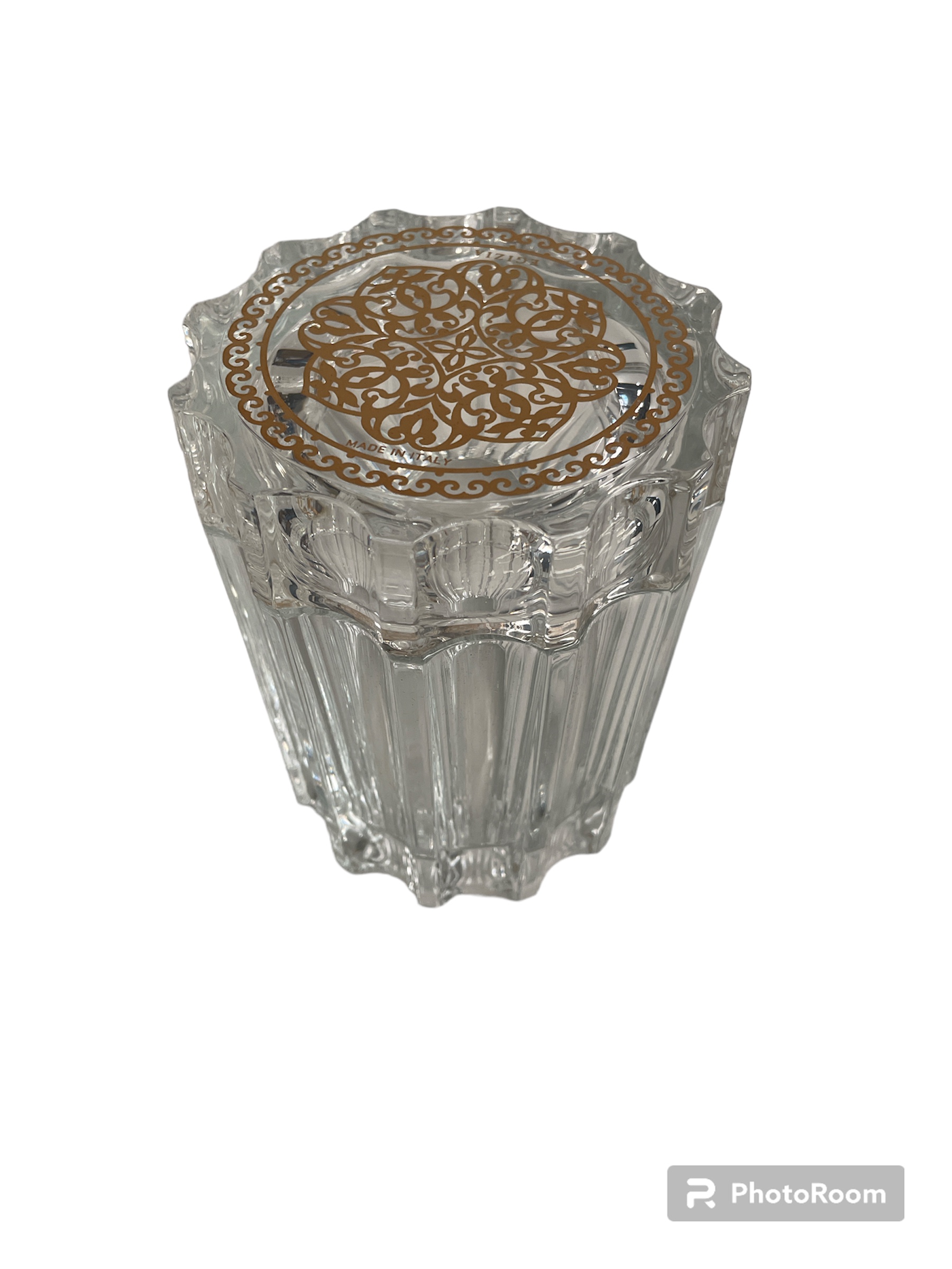 barattolo vetro stella satola dedalo alta oro d10 h12cm linea egizia filo d'oro