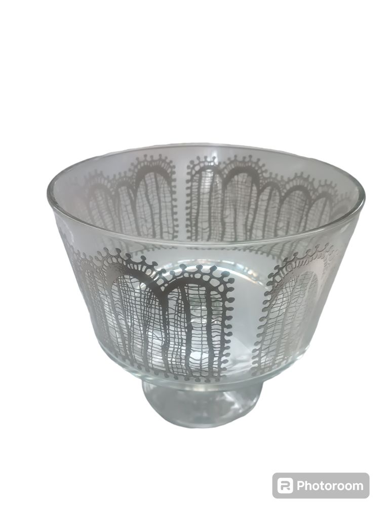 alzata portafrutta footed bowl d21 h19cm trifle trame argento gold linea egizia