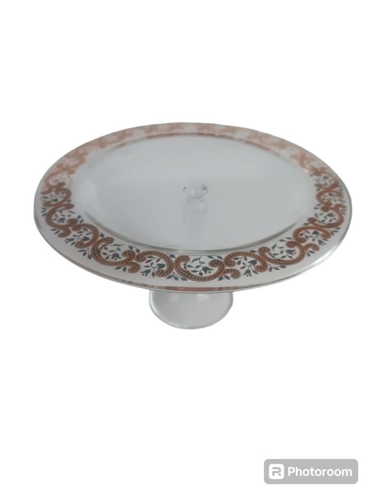 piatto porta torta romantic garden oro d32 lnea egizia