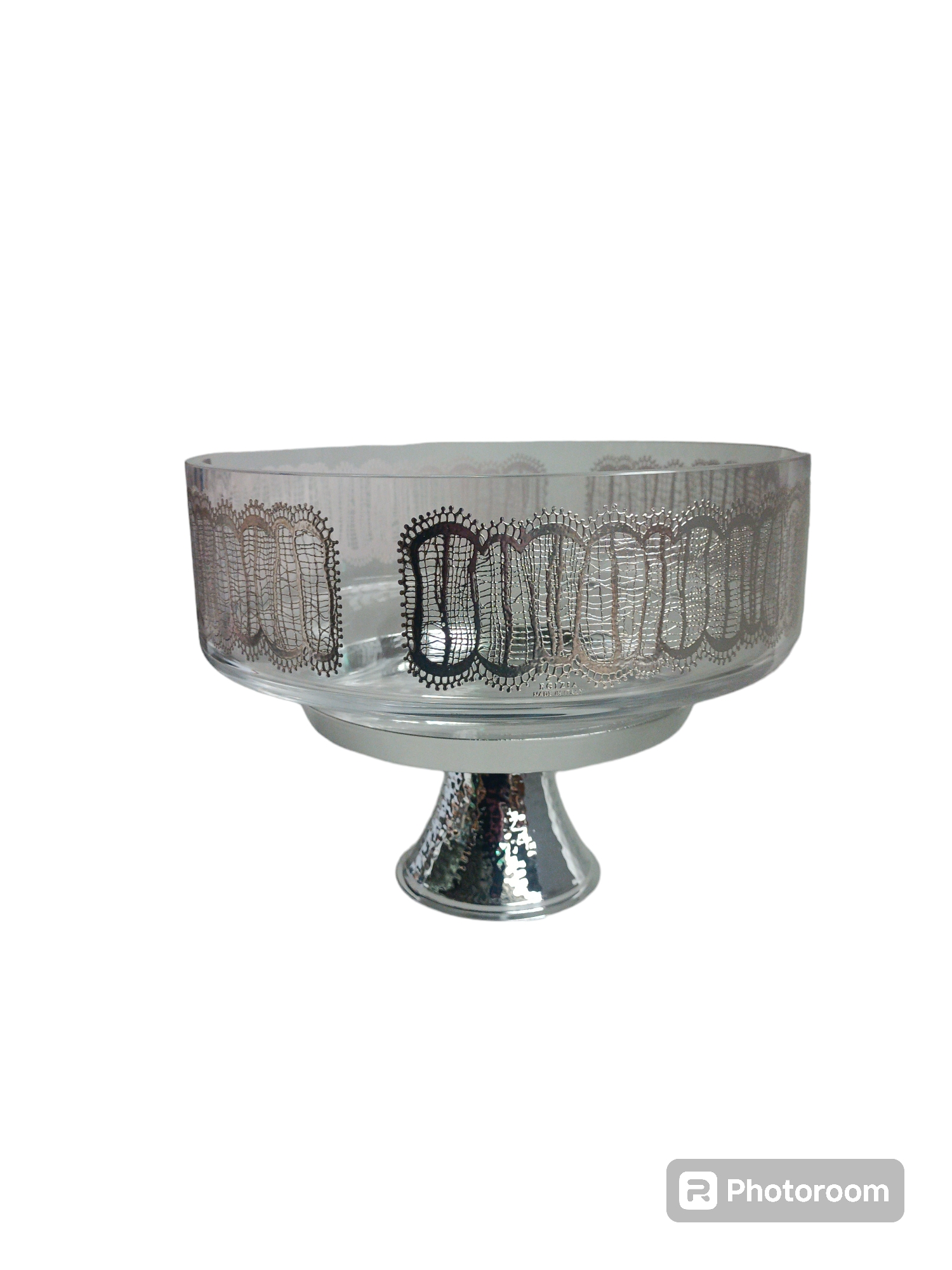 portafrutta c/alzata d24 footed bowl big with s/g pied trame linea egizia