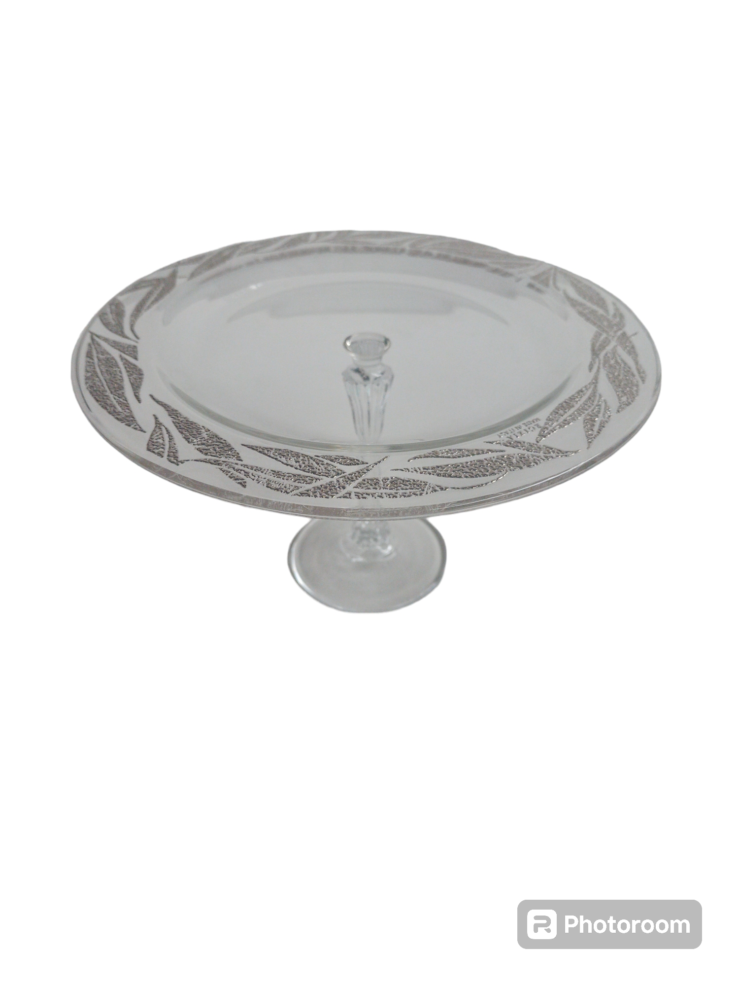 alzatna c/piattino d22 foglie argento linea egizia