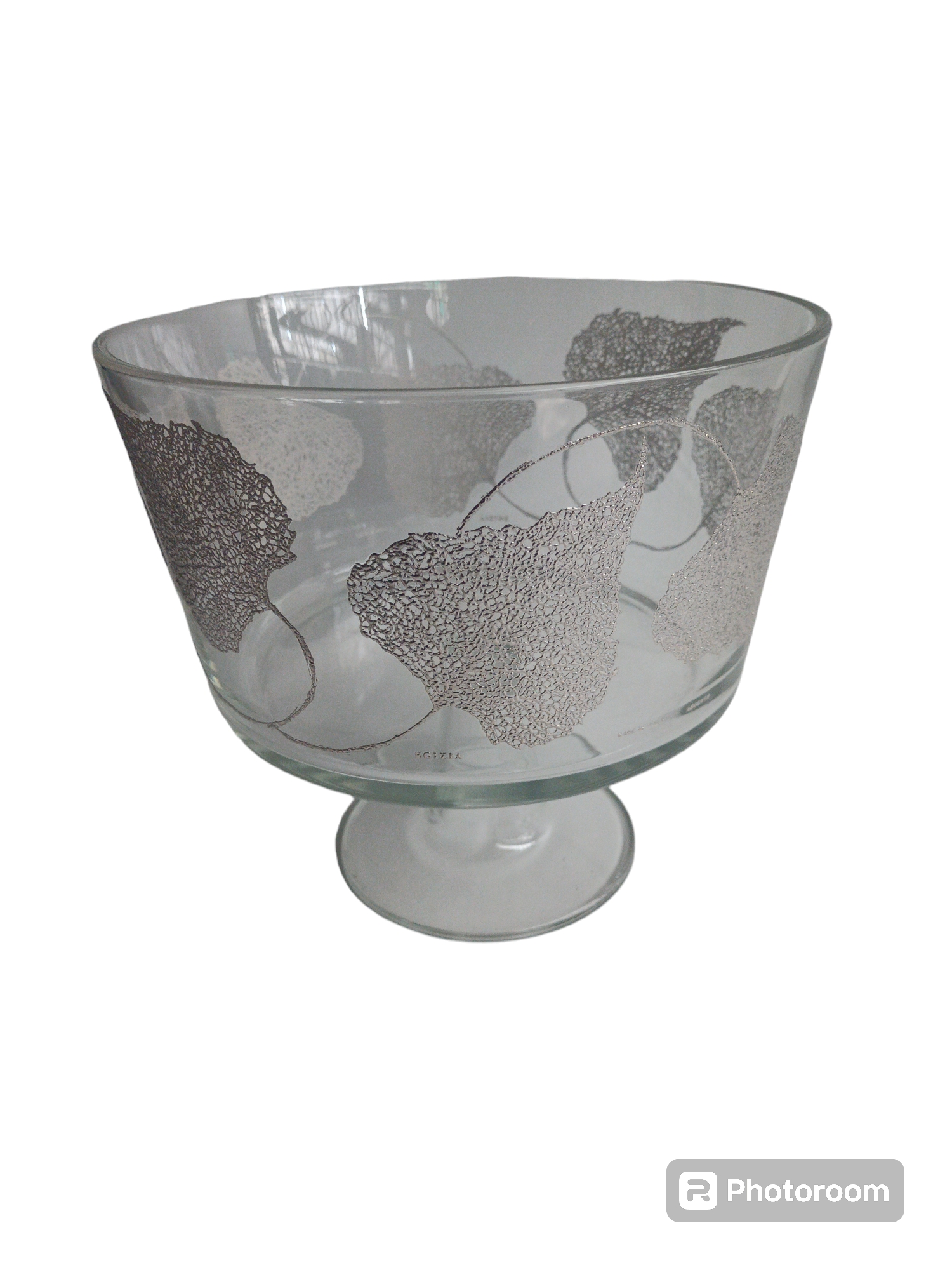 alzata trifle filigrane d21 h19cm foglie argento linea egizia