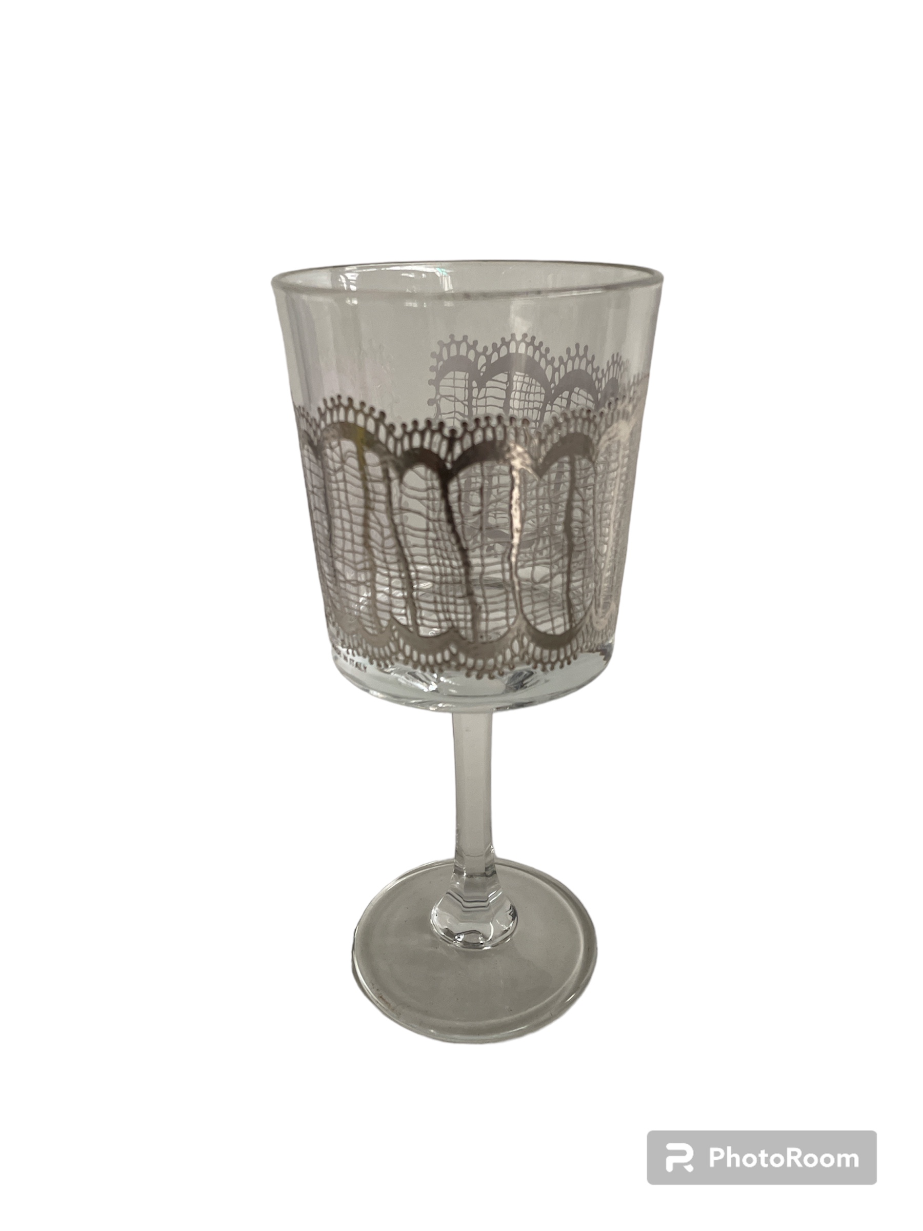 bicchieri acqua box 6pz d8 h19.5cm goblet trame silver linea egizia