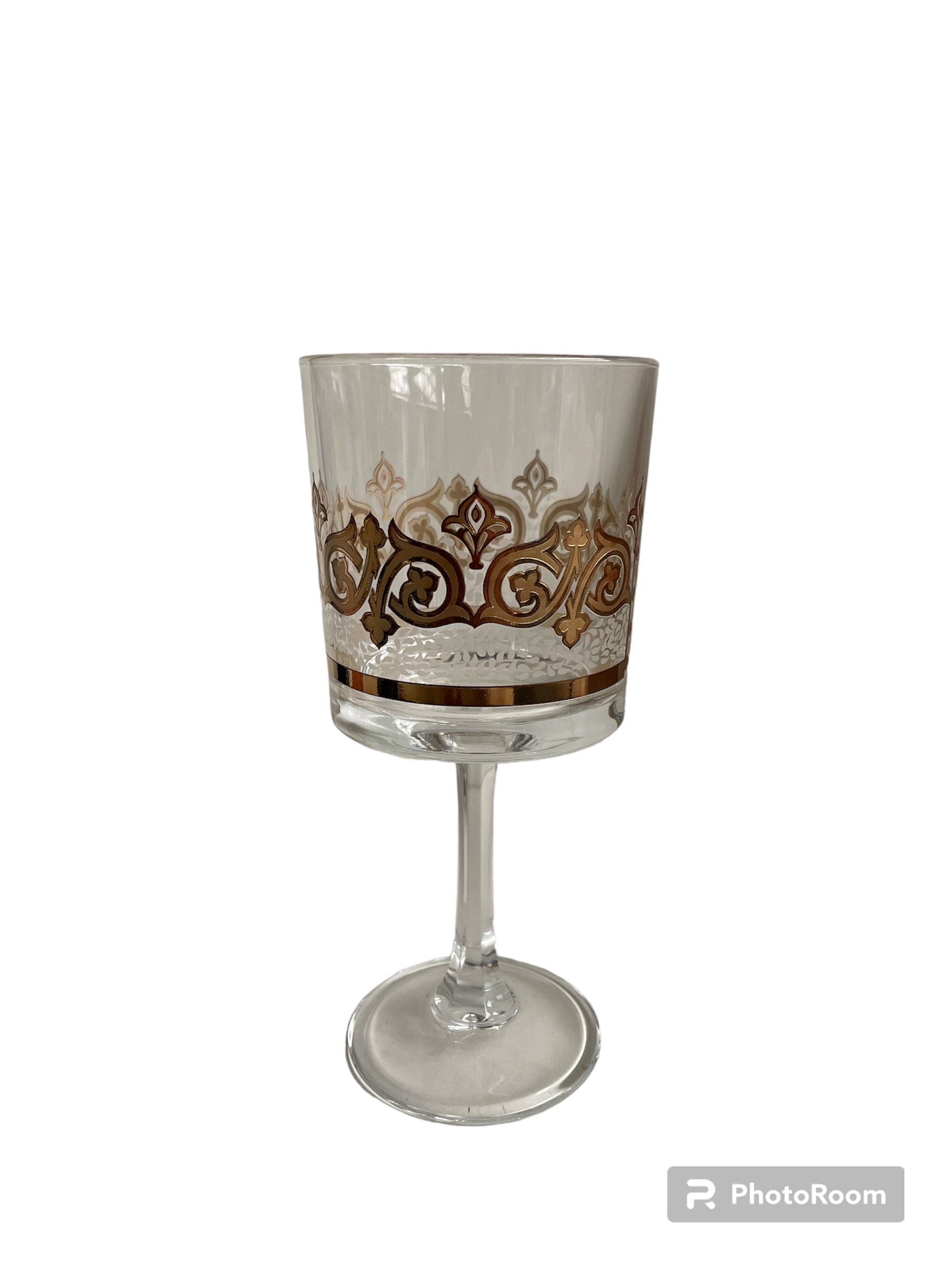 bicchieri box 6pz vino cameo gold d8 h17.5cm linea egizia