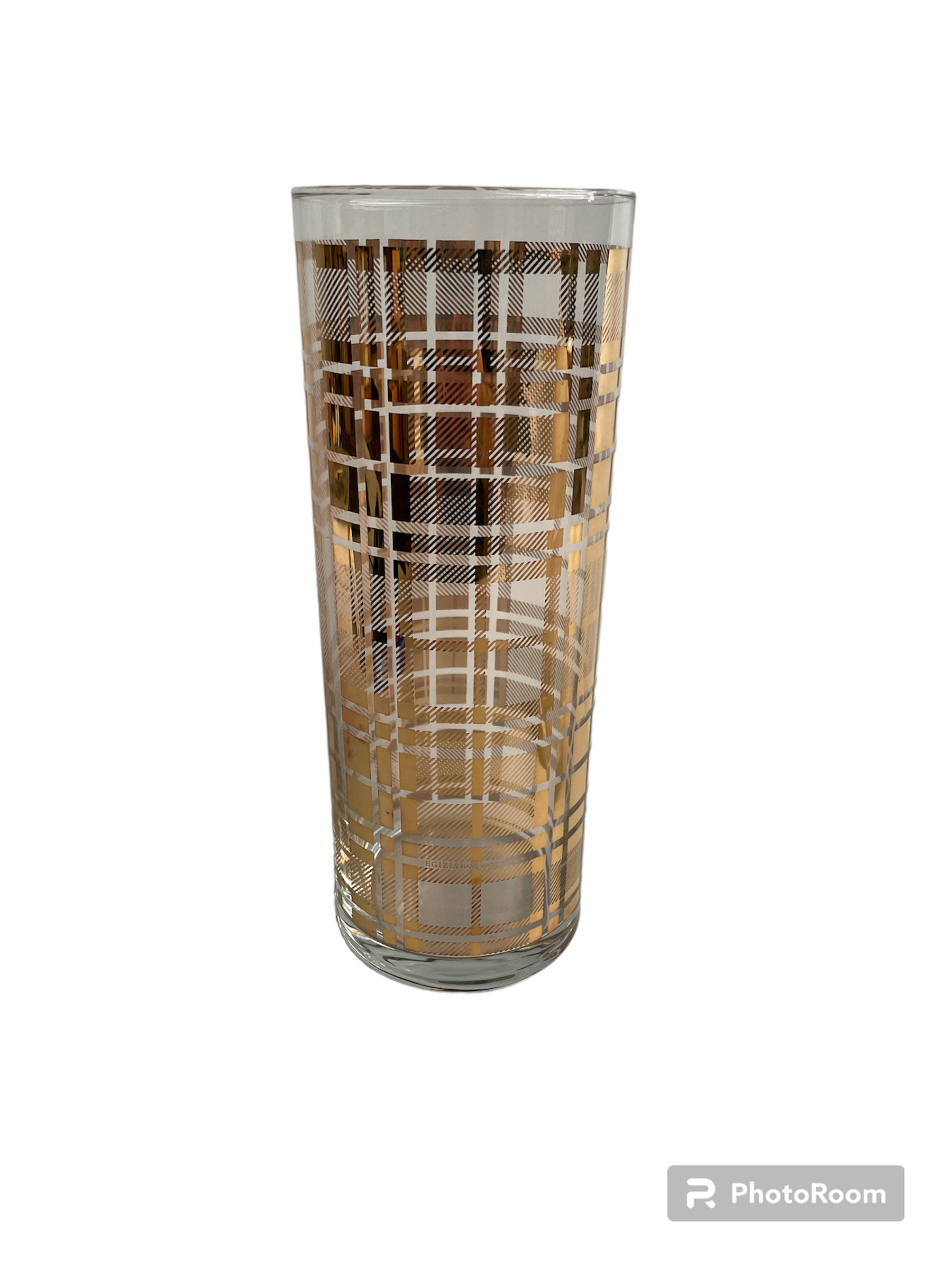 vaso h23cm tartan oro linea egizia