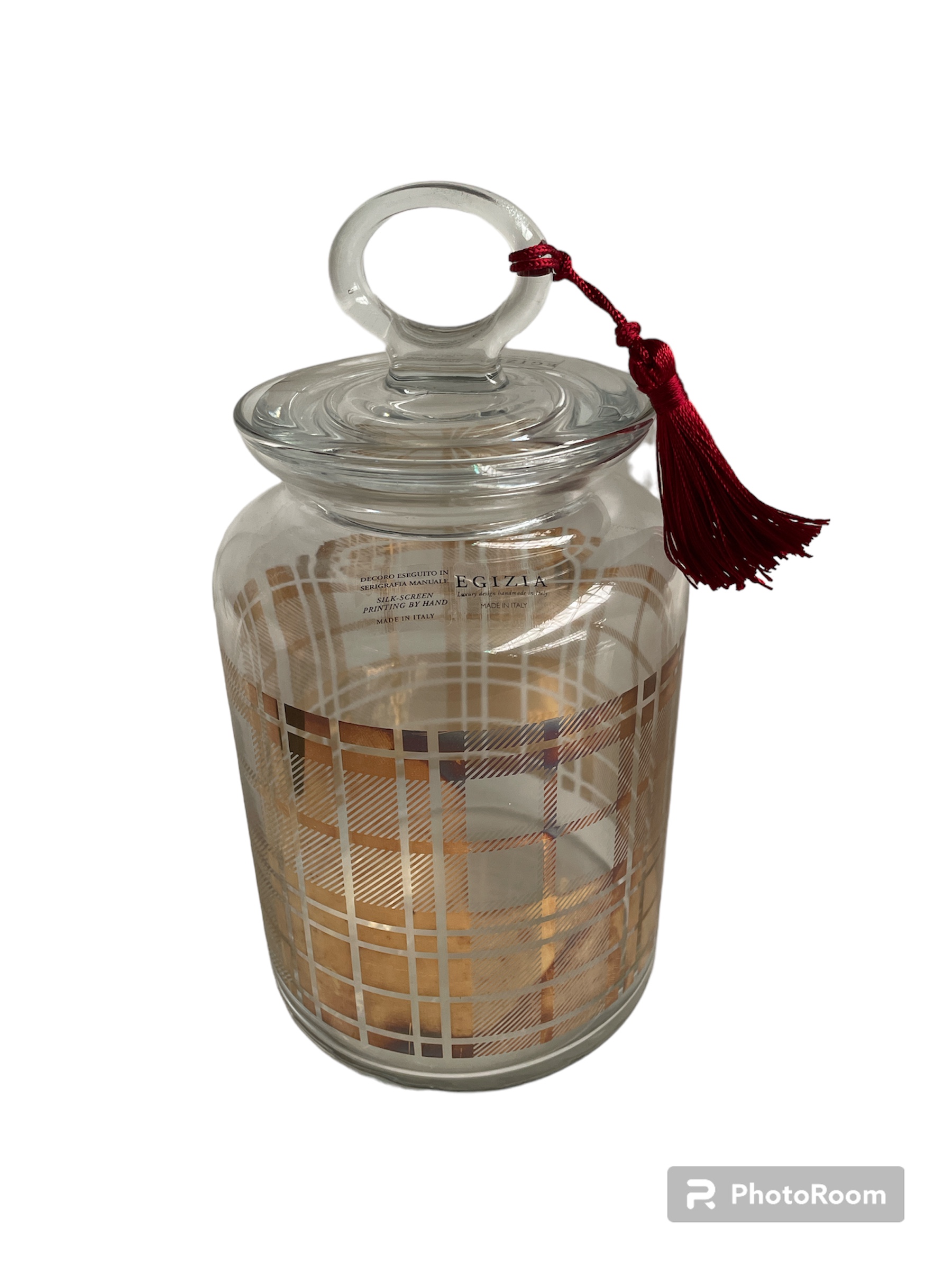 barattolo mek/a tartan oro d10 h17.5 linea egizia