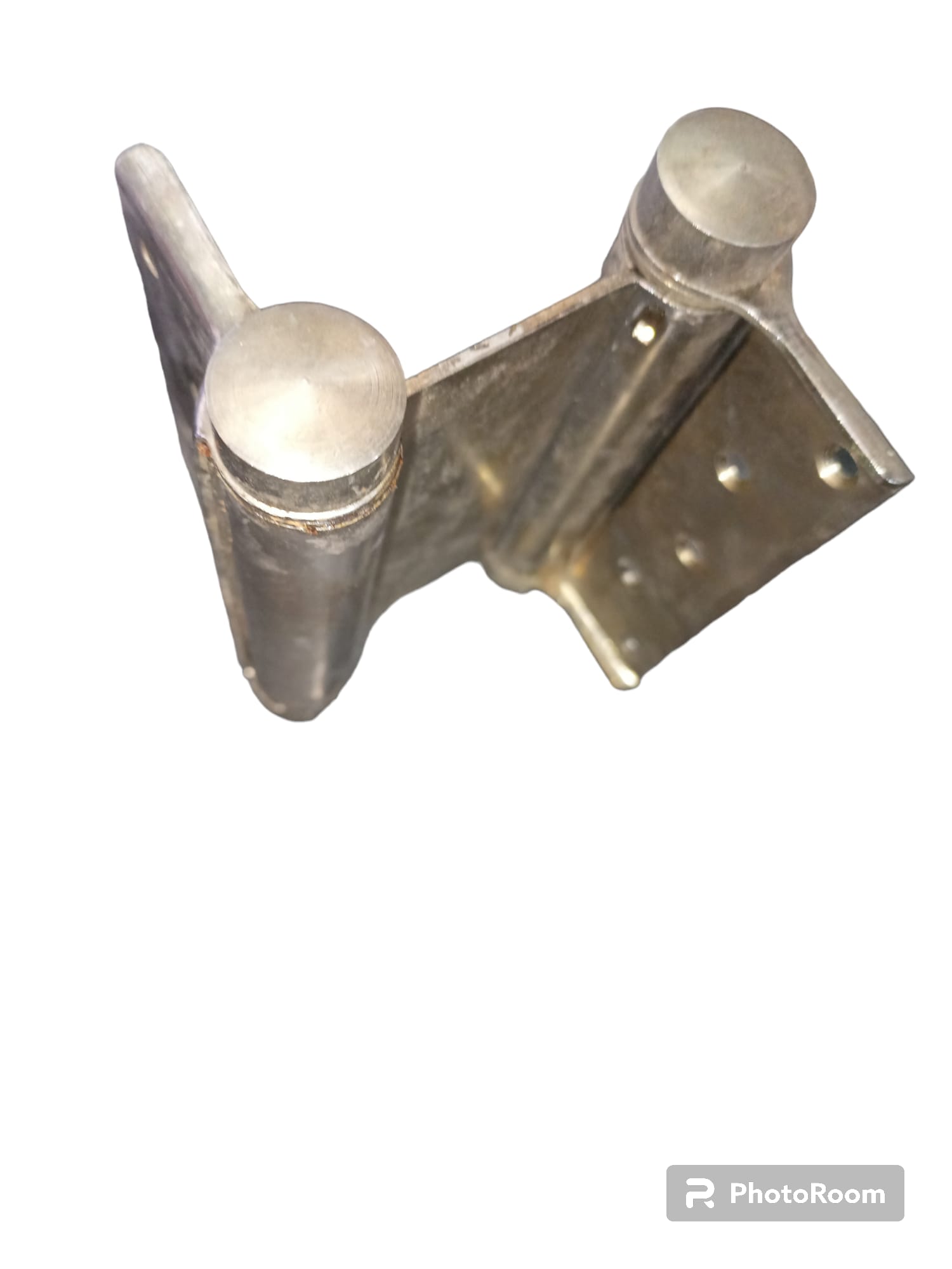 Cardine in acciaio pesante 5 fori fissaggio altezza 12cm x 9 cm piccole tracce ruggine