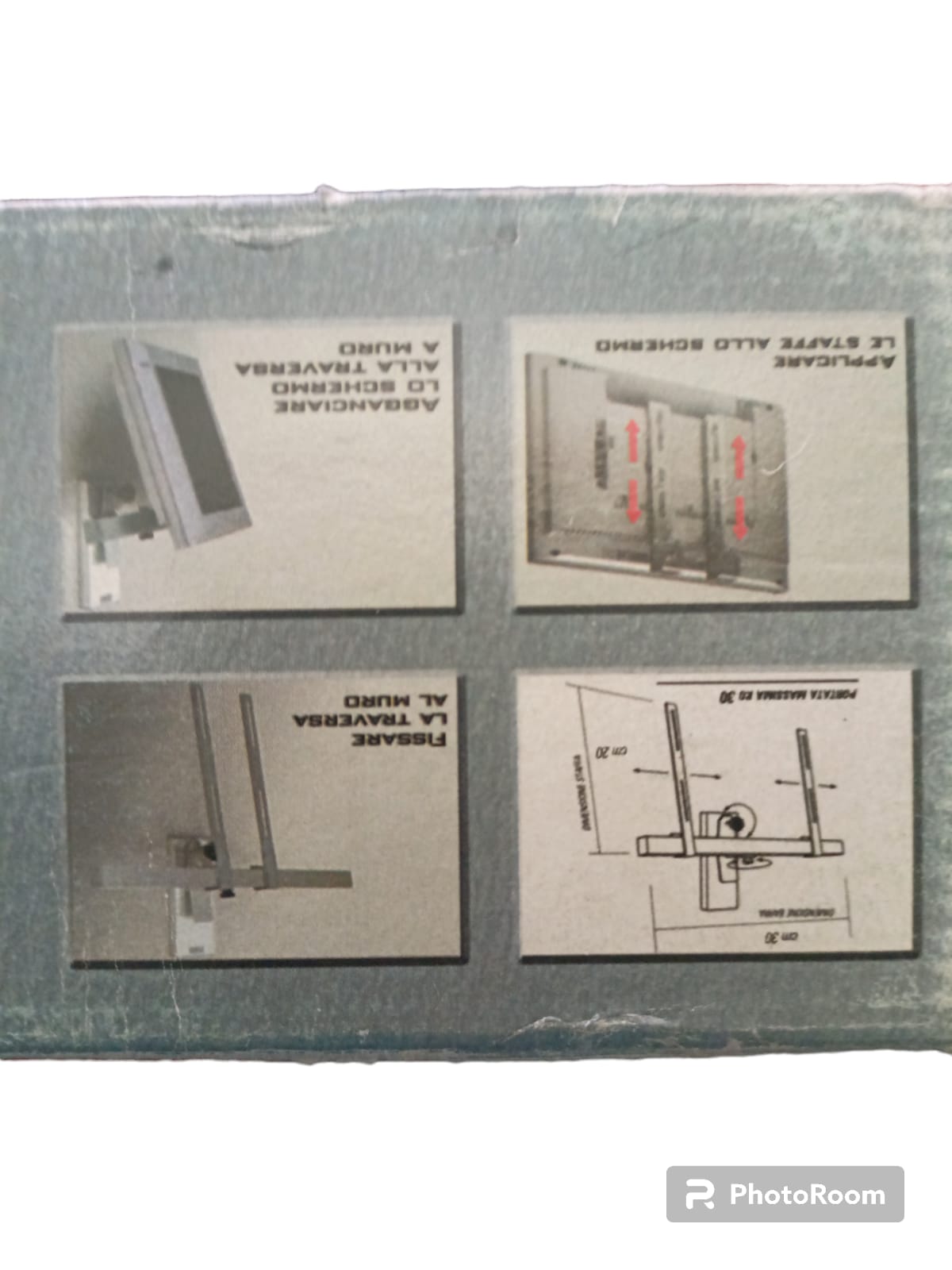 wall system supporto tv tecnidea piccoli schermi 14-19 pollici