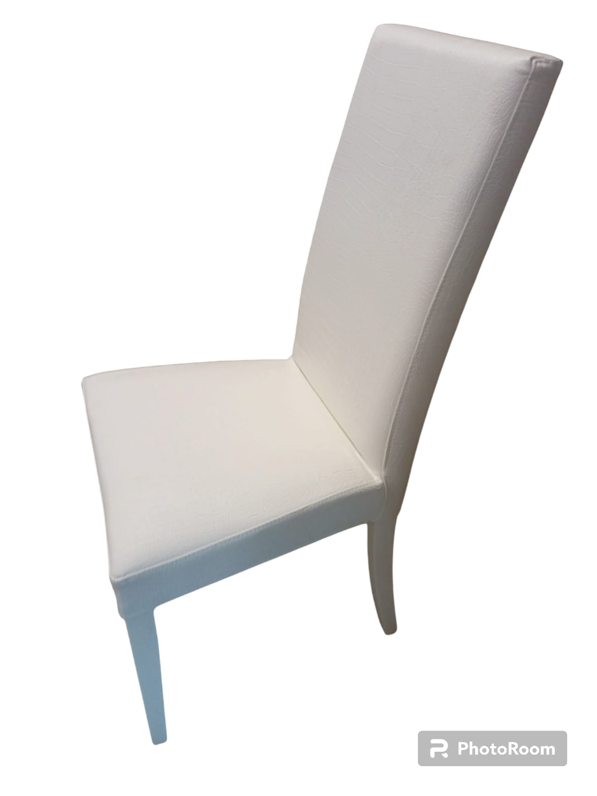 Sedia "Manzano" imbottita in ecopelle bianco - Alta qualità (set 2 pezzi)