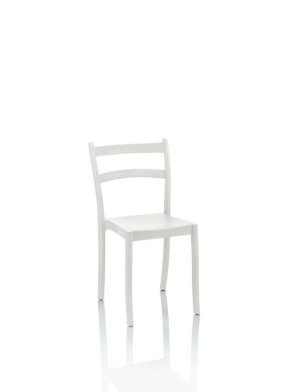 12pz Sedia da giardino in Plastica  Cleo Bianca