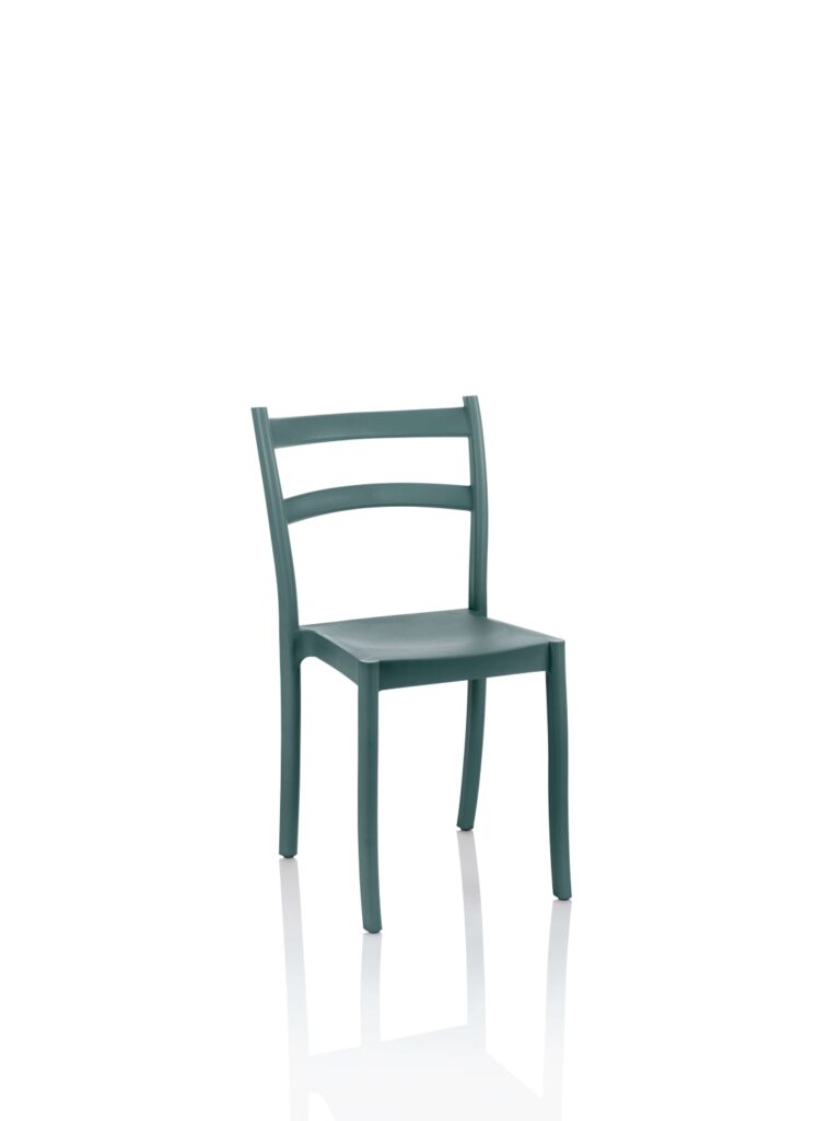 12pz Sedia da giardino in Plastica Cleo Grigio Metal