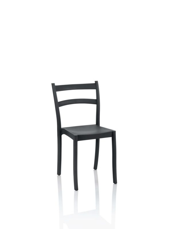 12pz Sedia da giardino in Plastica Cleo Nero Grafite