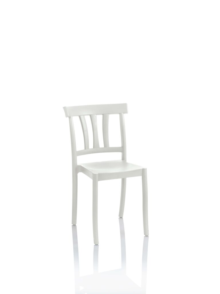 12pz Sedia da giardino in Plastica Peach Bianco