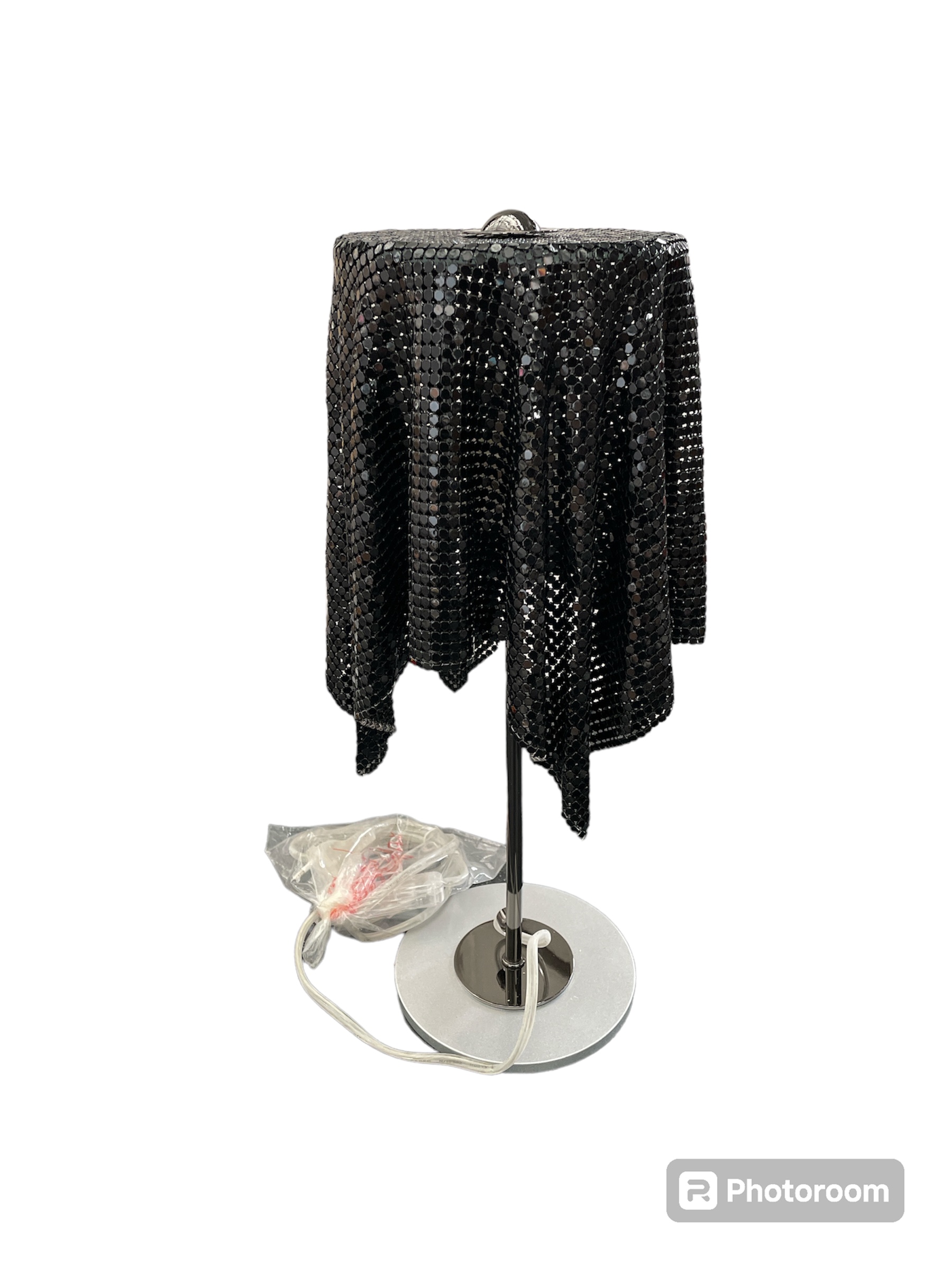 Abat-Jour Lampada Design Stellare in maglia d'acciaio Payet Nera