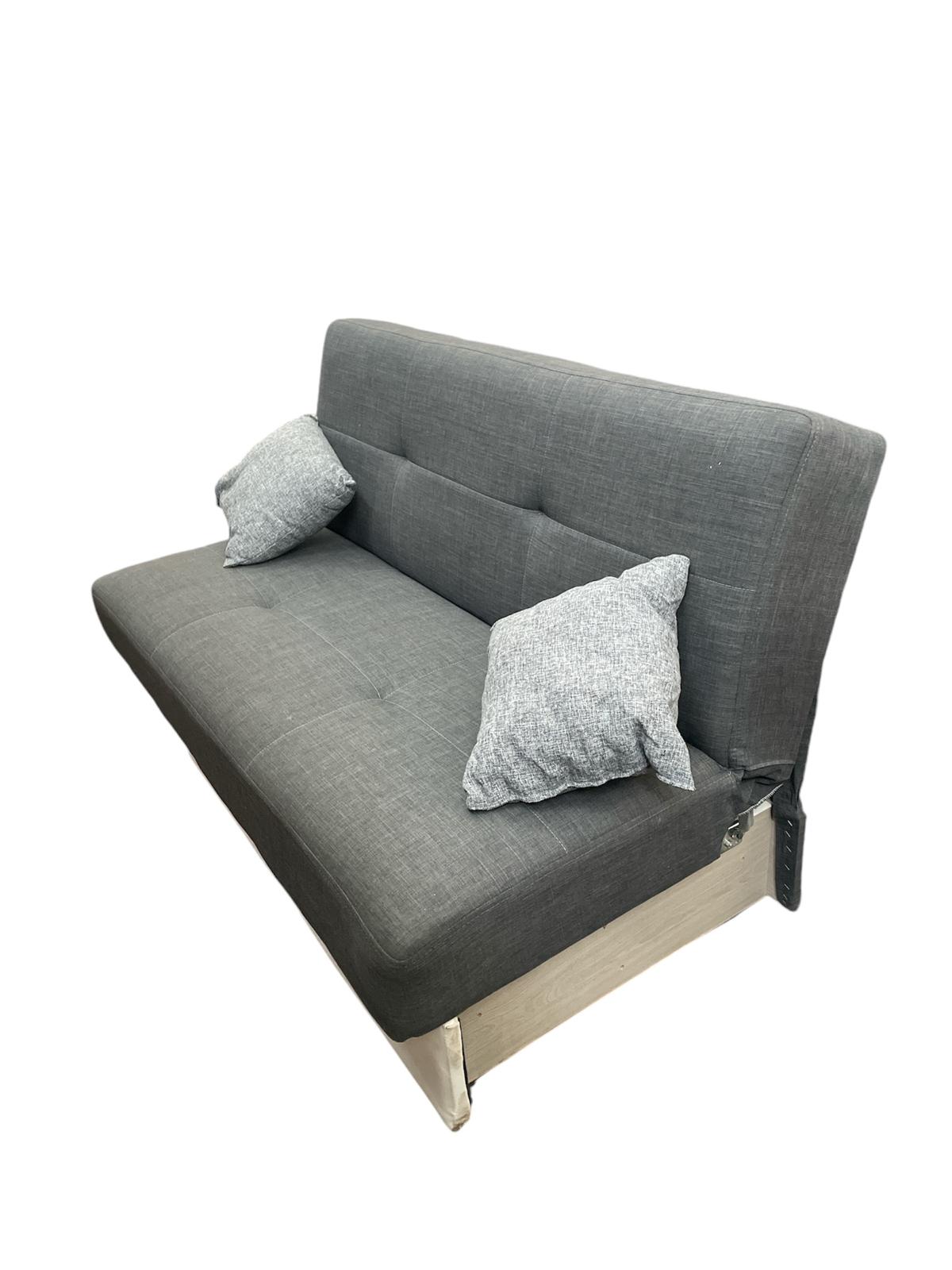 DIVANO LETTO SENZA SPONDE (MANCANTI) 142x108x40 TESSUTO GRIGIO PARI AL NUOVO