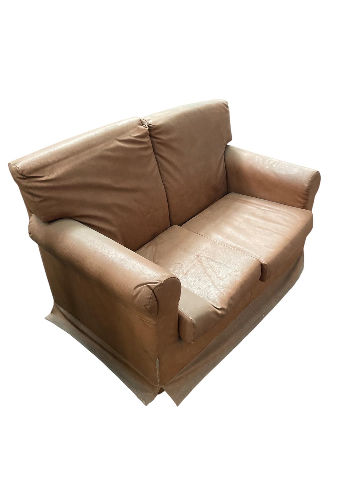 DIVANO IN PELLE MARRONE PER ANIMALI DIVANO CANI E GATTI NUOVO C/IMPERFEZIONI