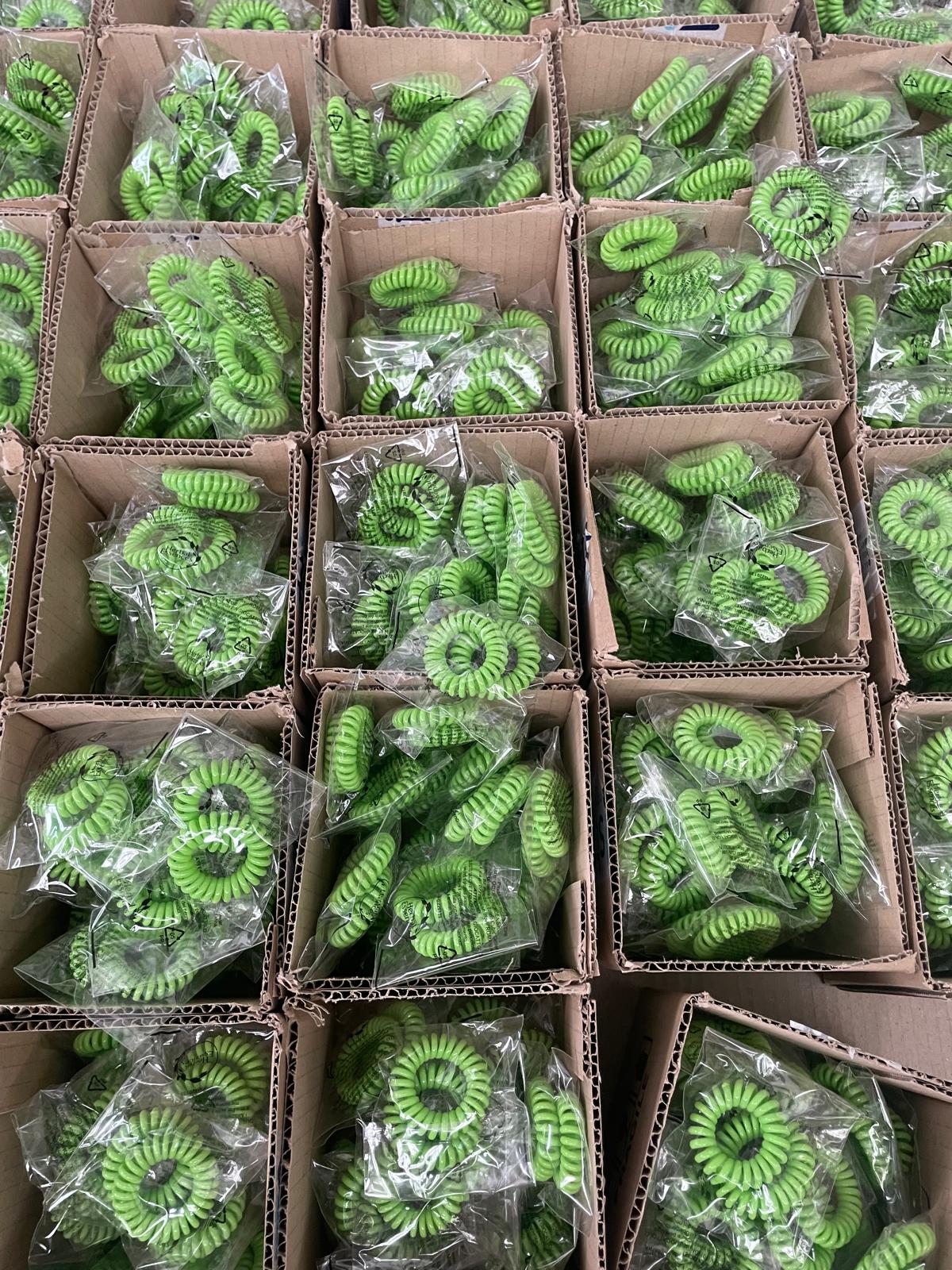 ELASTICI A MOLLA PER CAPELLI VERDE (numero pezzi indicativo)