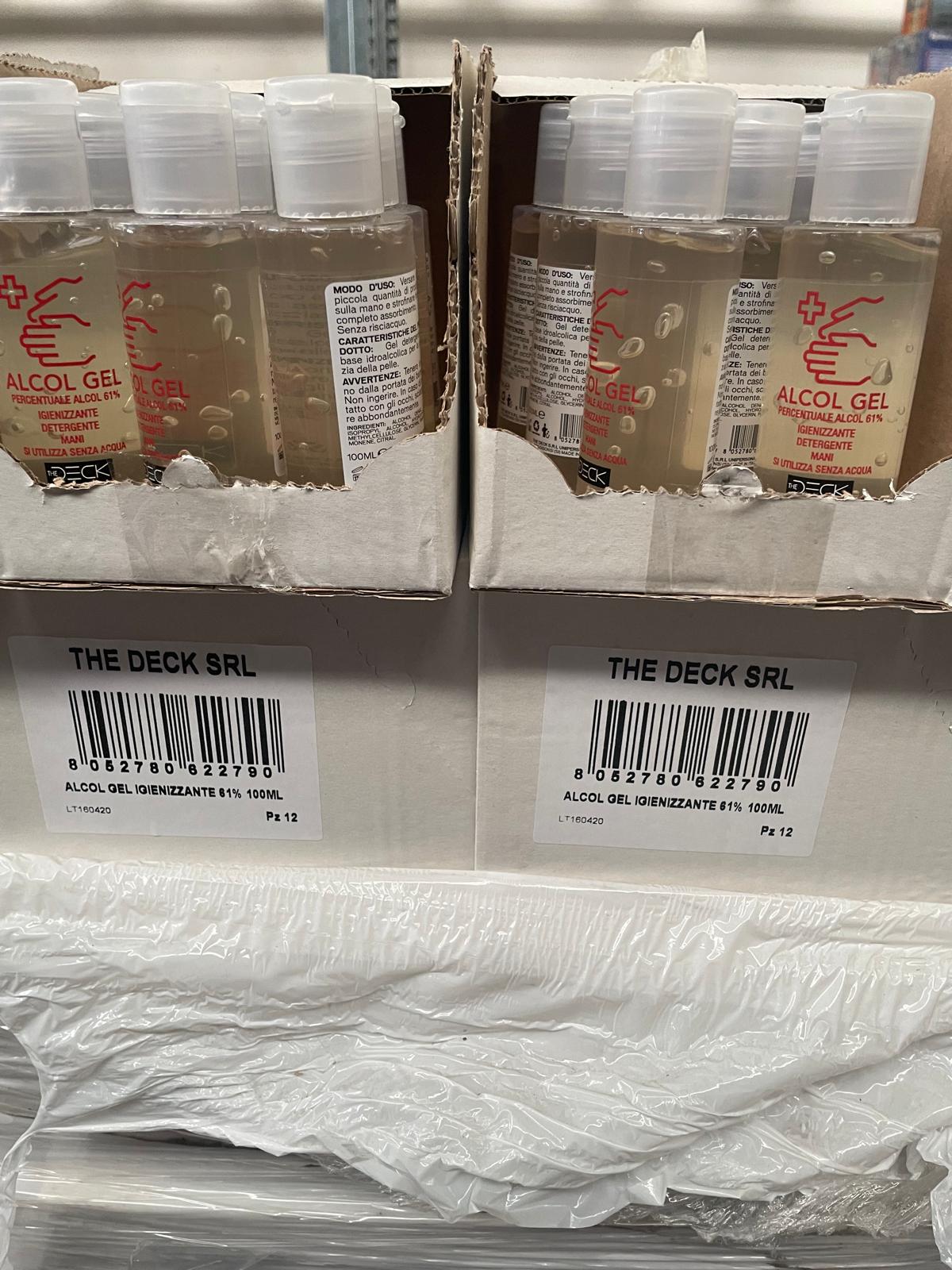 ALCOL GEL INGIENIZZANTE MANI 100ml 61% di alcool (numero pezzi indicativo)