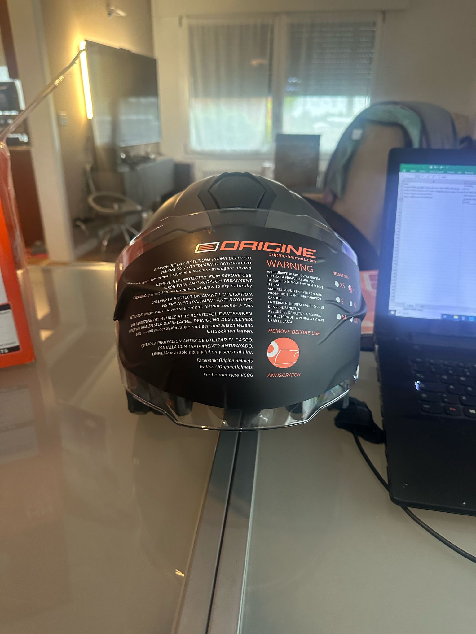 Casco Moto Palio 2.0  pari al nuovo mai usato  Eko Matt Black-Titanium- TG M