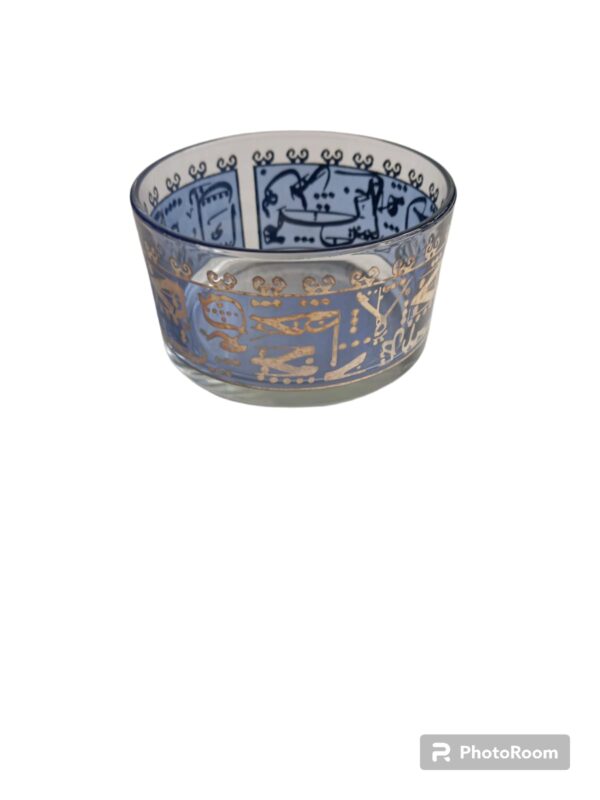 box small bowl blue silver arabic alphabet linea egizia filo d'oro